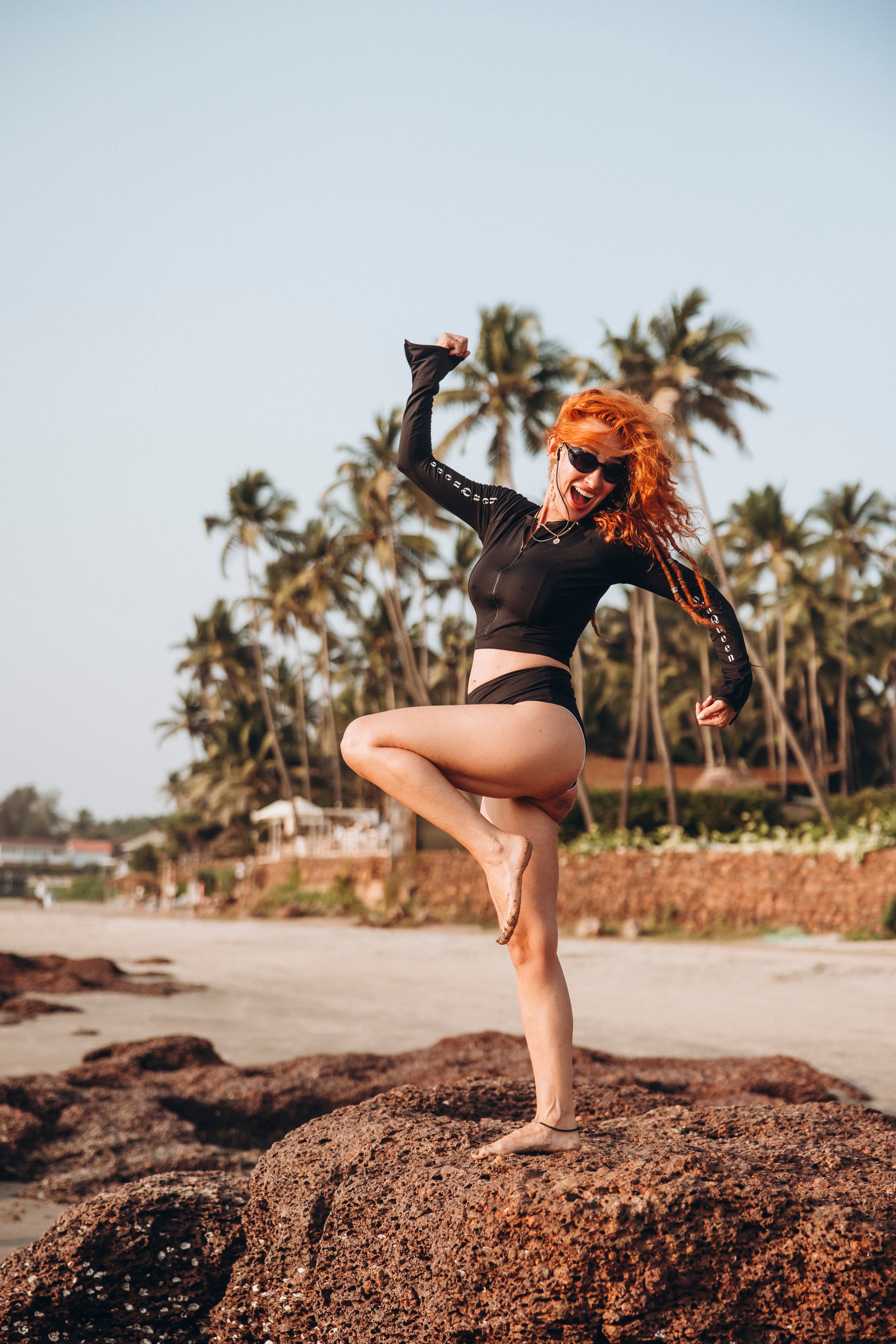 Long Sleeve Swim Top and Bikinis Set