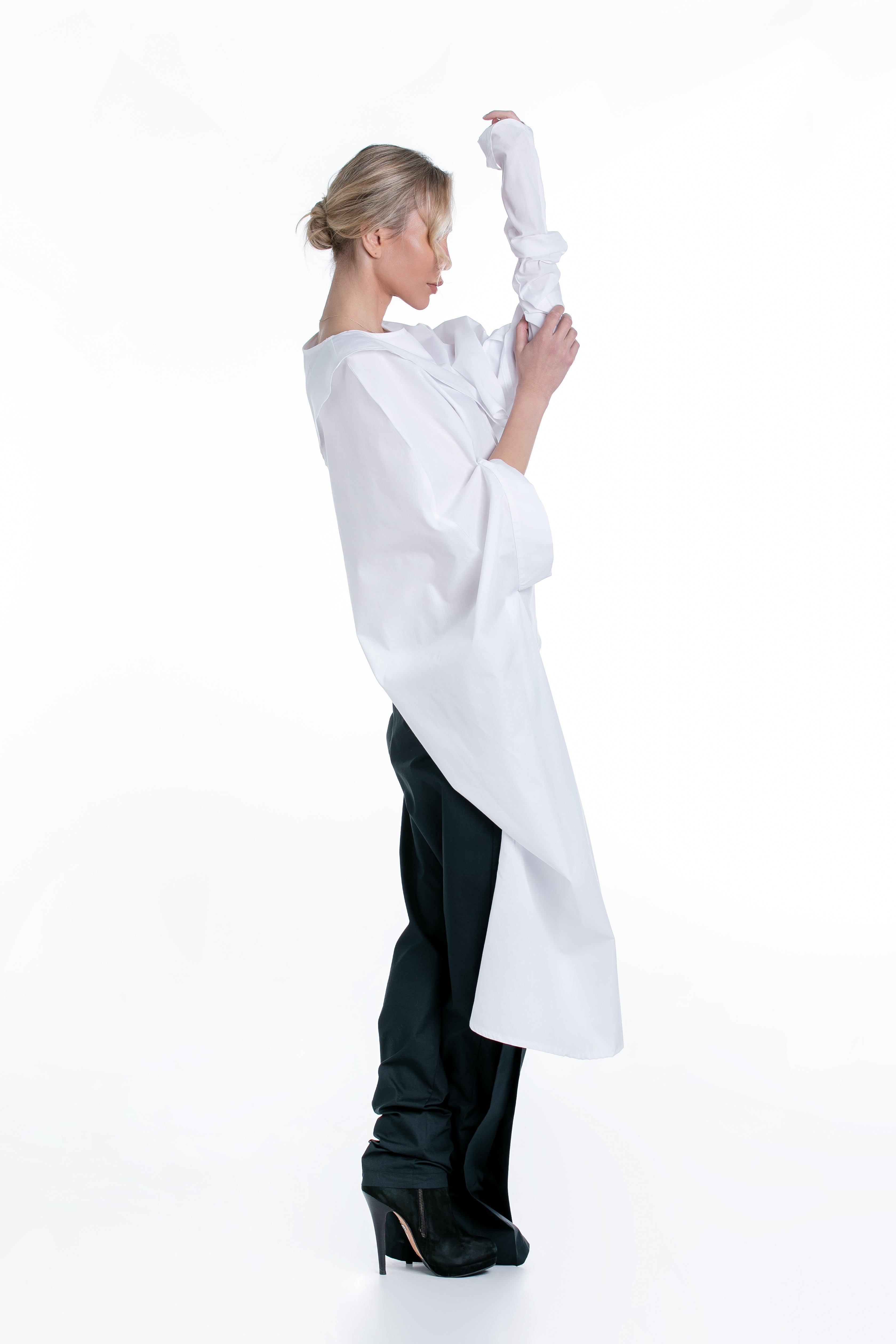 Asymmetric Pants with Low Waist