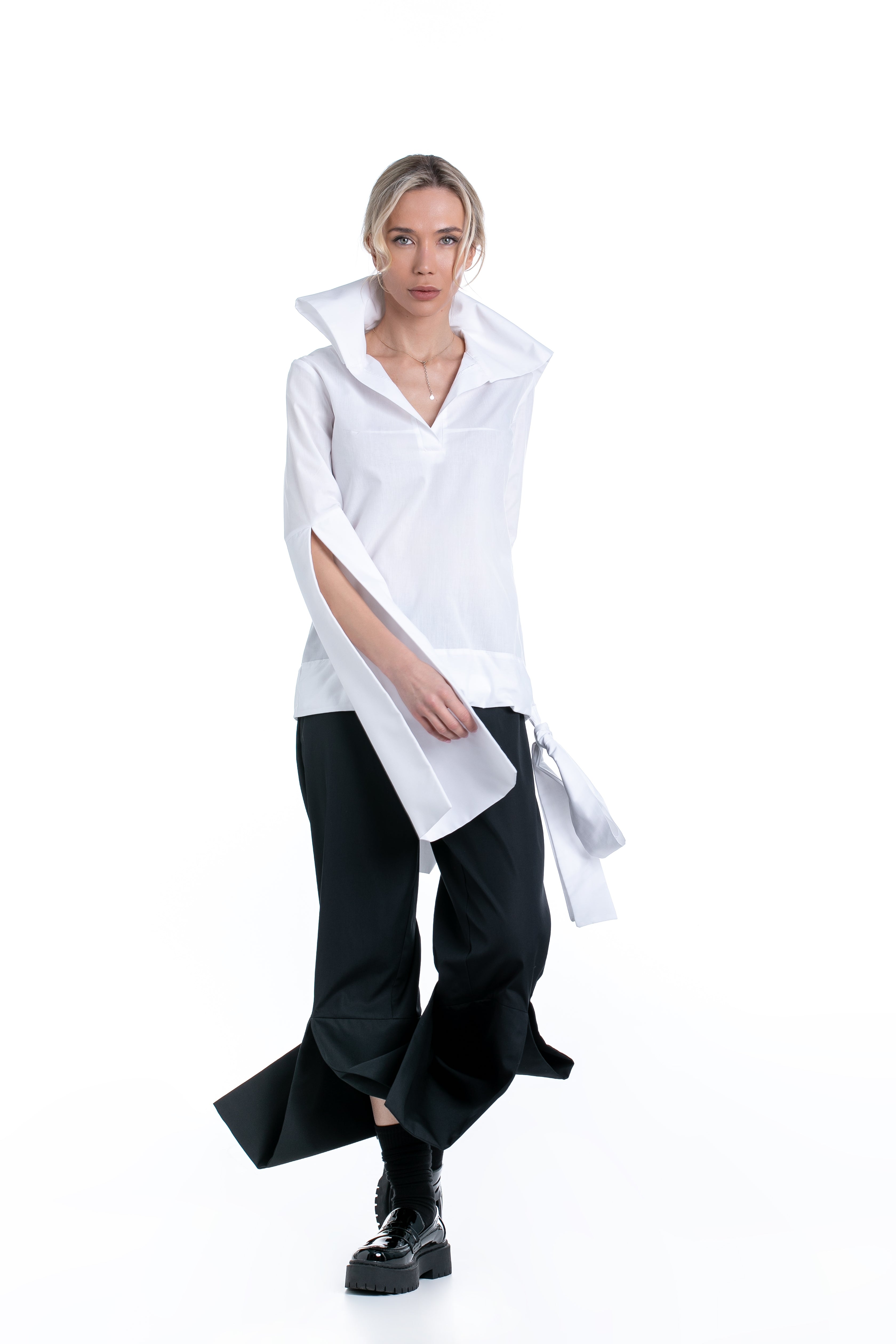 Avant-garde Pants with Oversized Cuffs