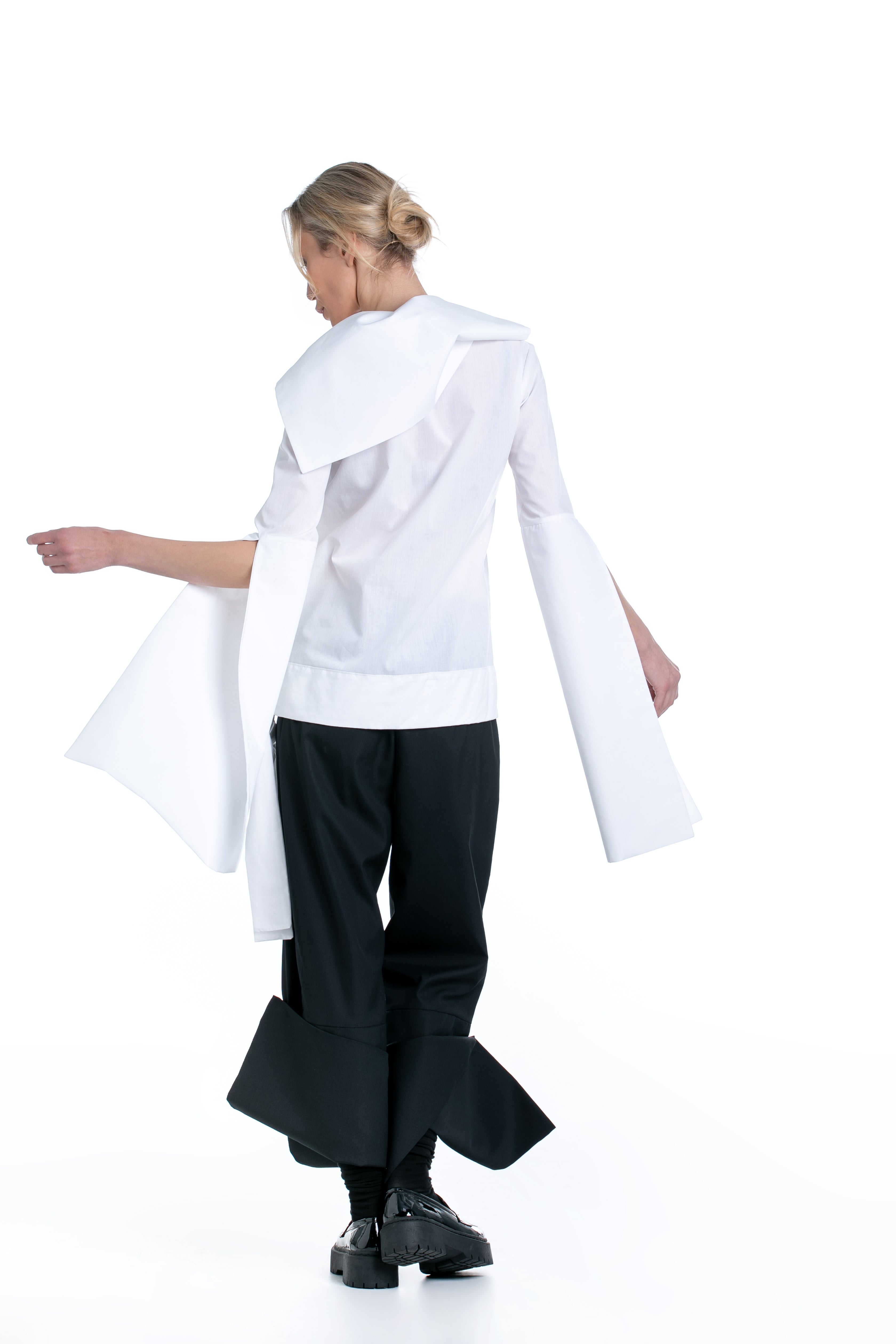 Avant-garde Pants with Oversized Cuffs