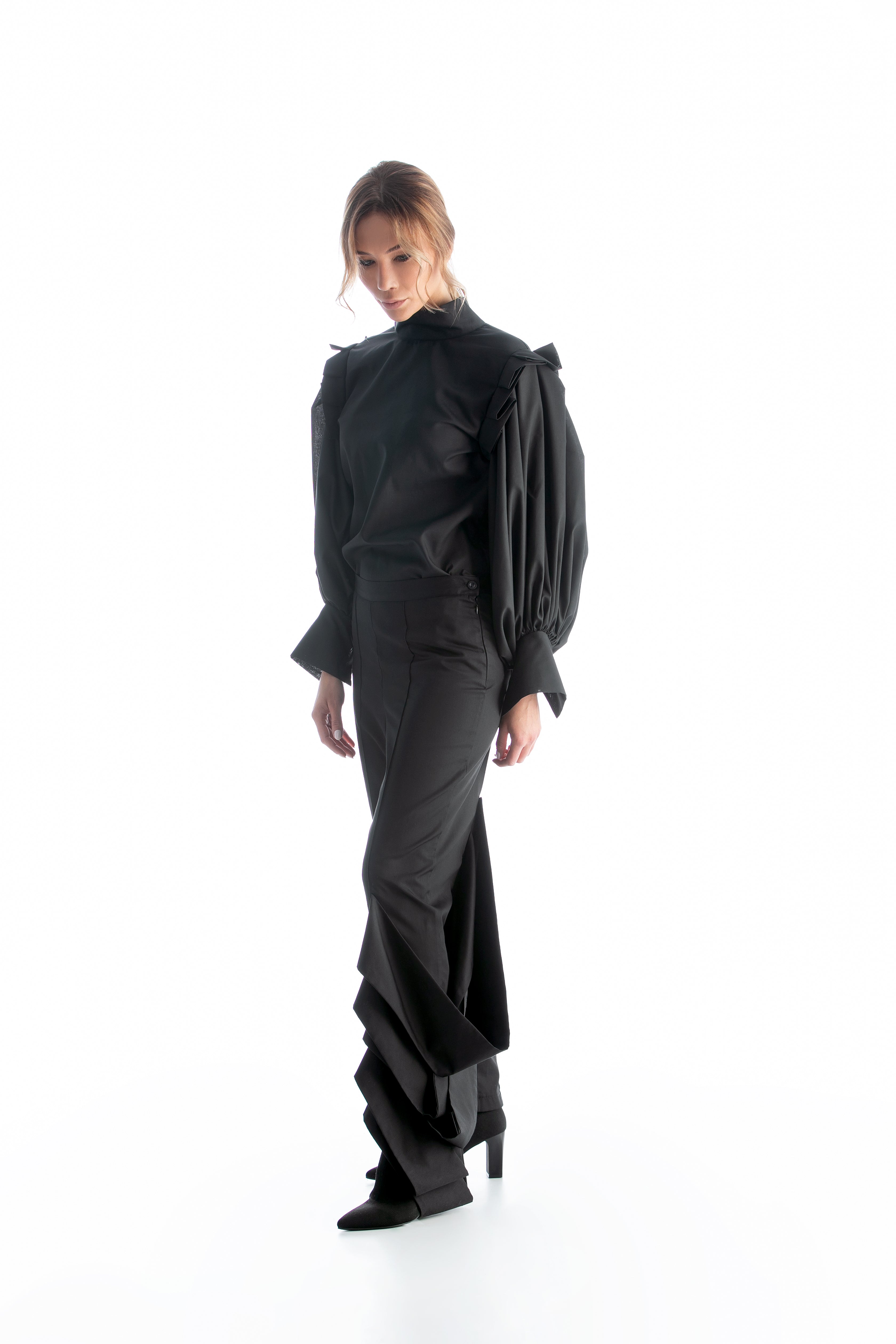 Asymmetrical High Rise Pants