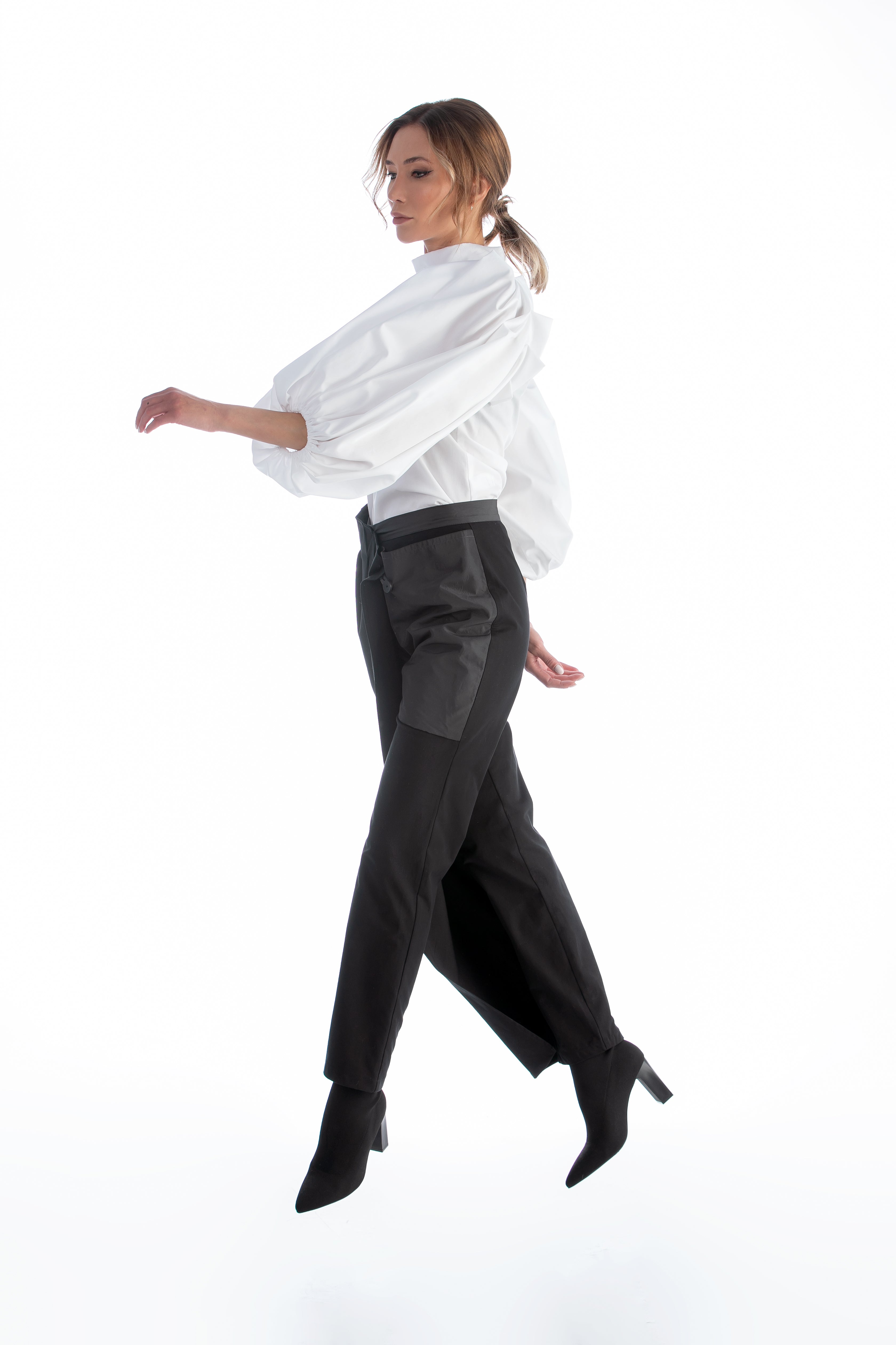 Black Trousers with Taffeta Pocket