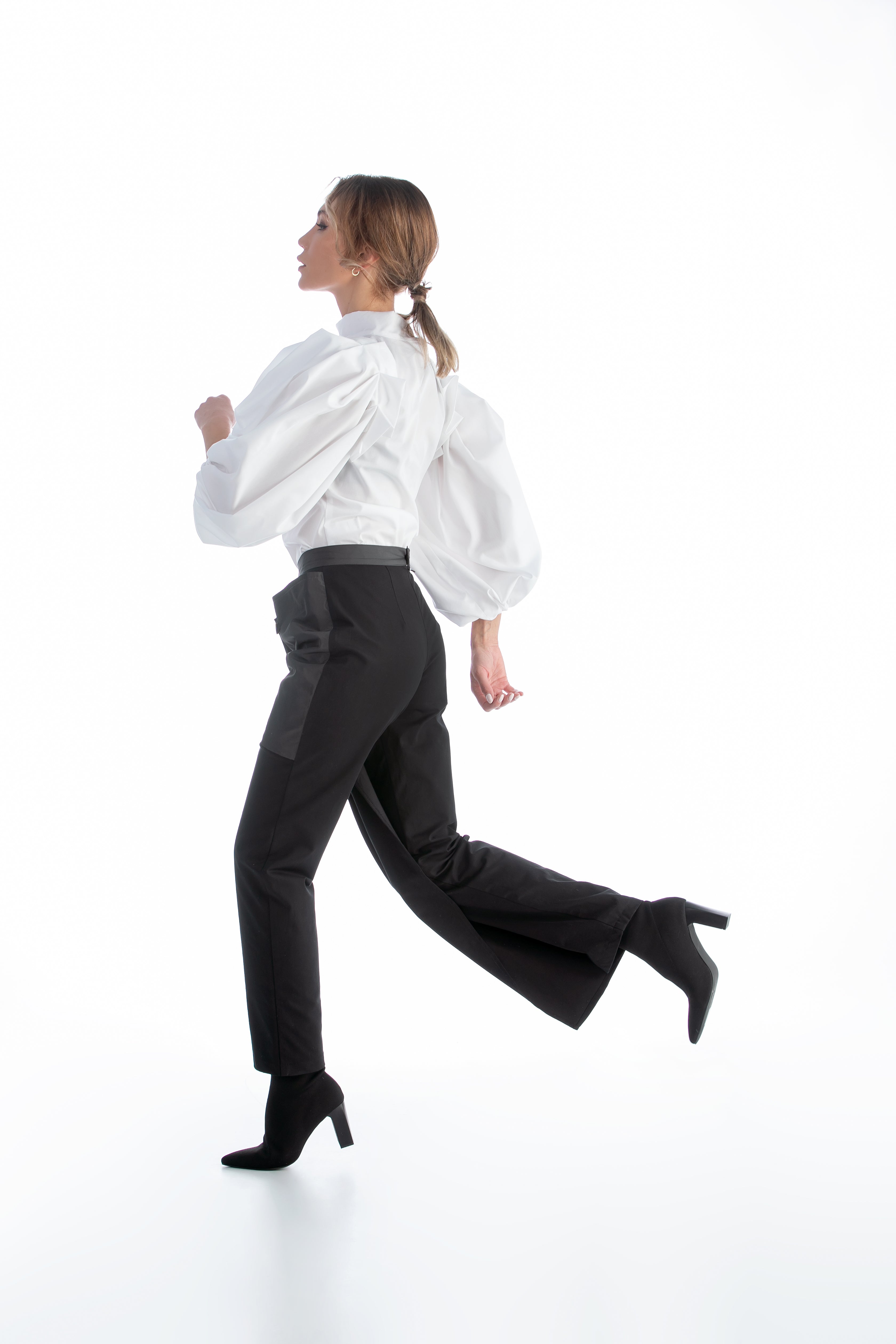 Black Trousers with Taffeta Pocket