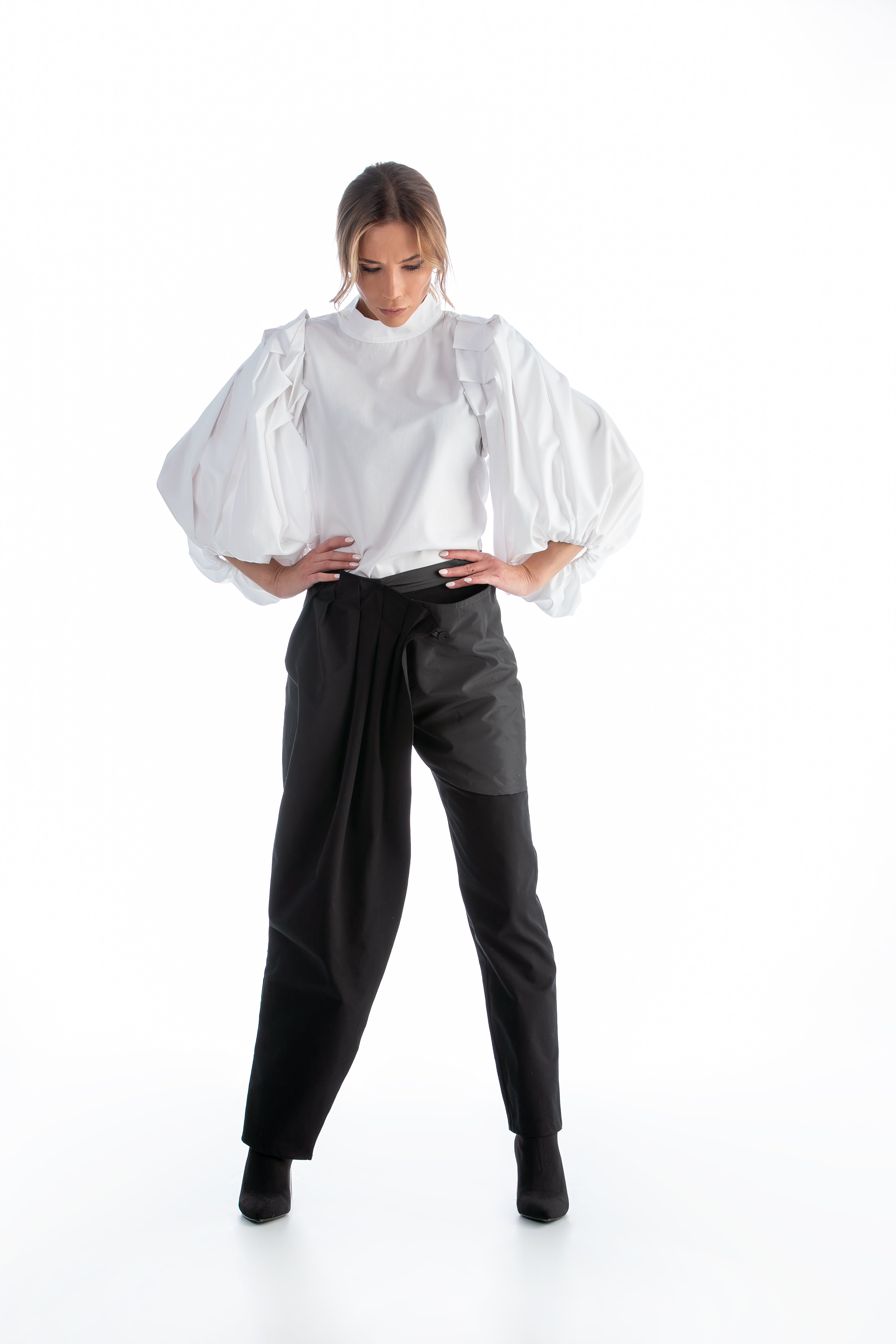 Black Trousers with Taffeta Pocket