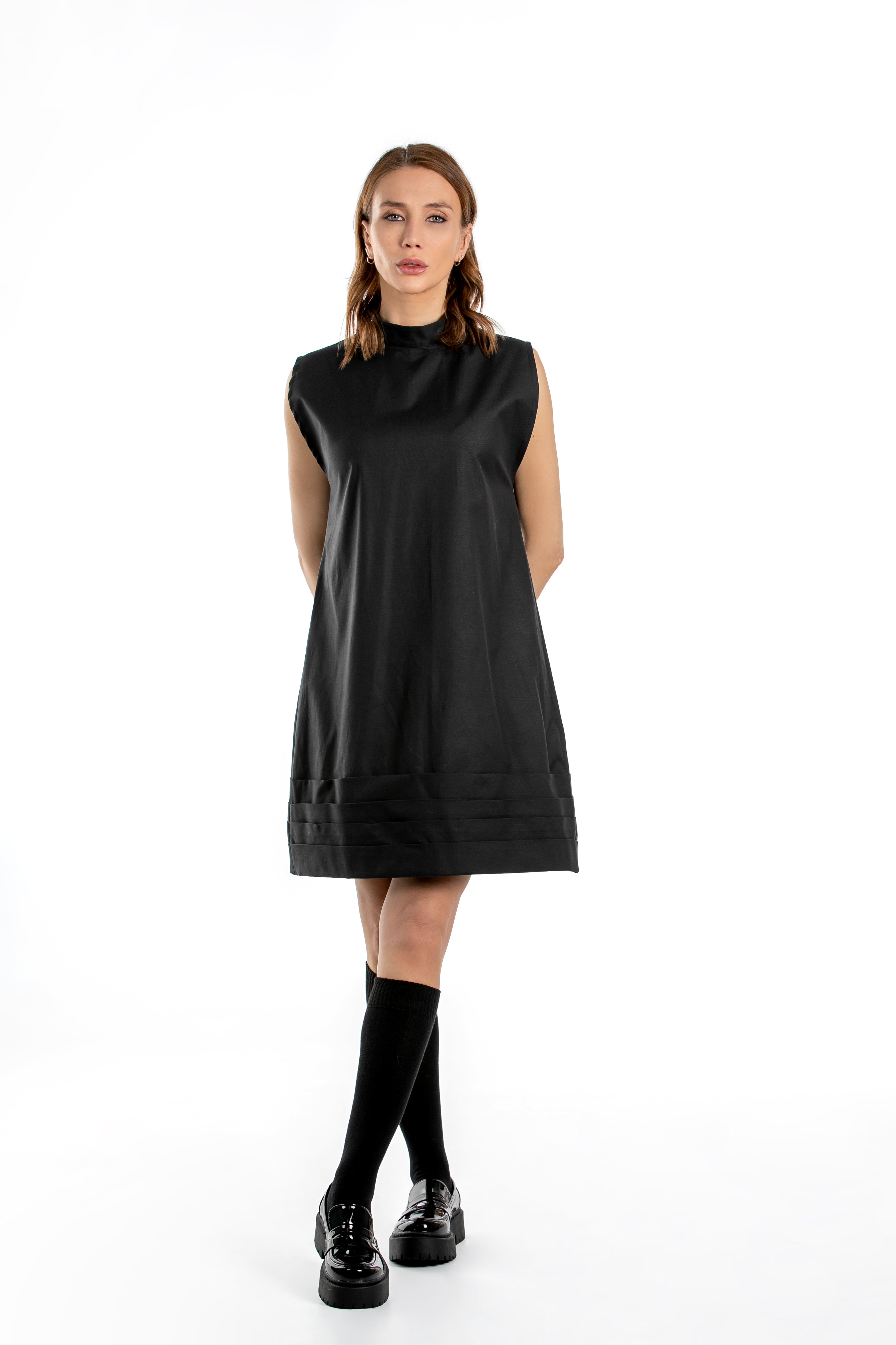 Sleeveless Mockneck Dress