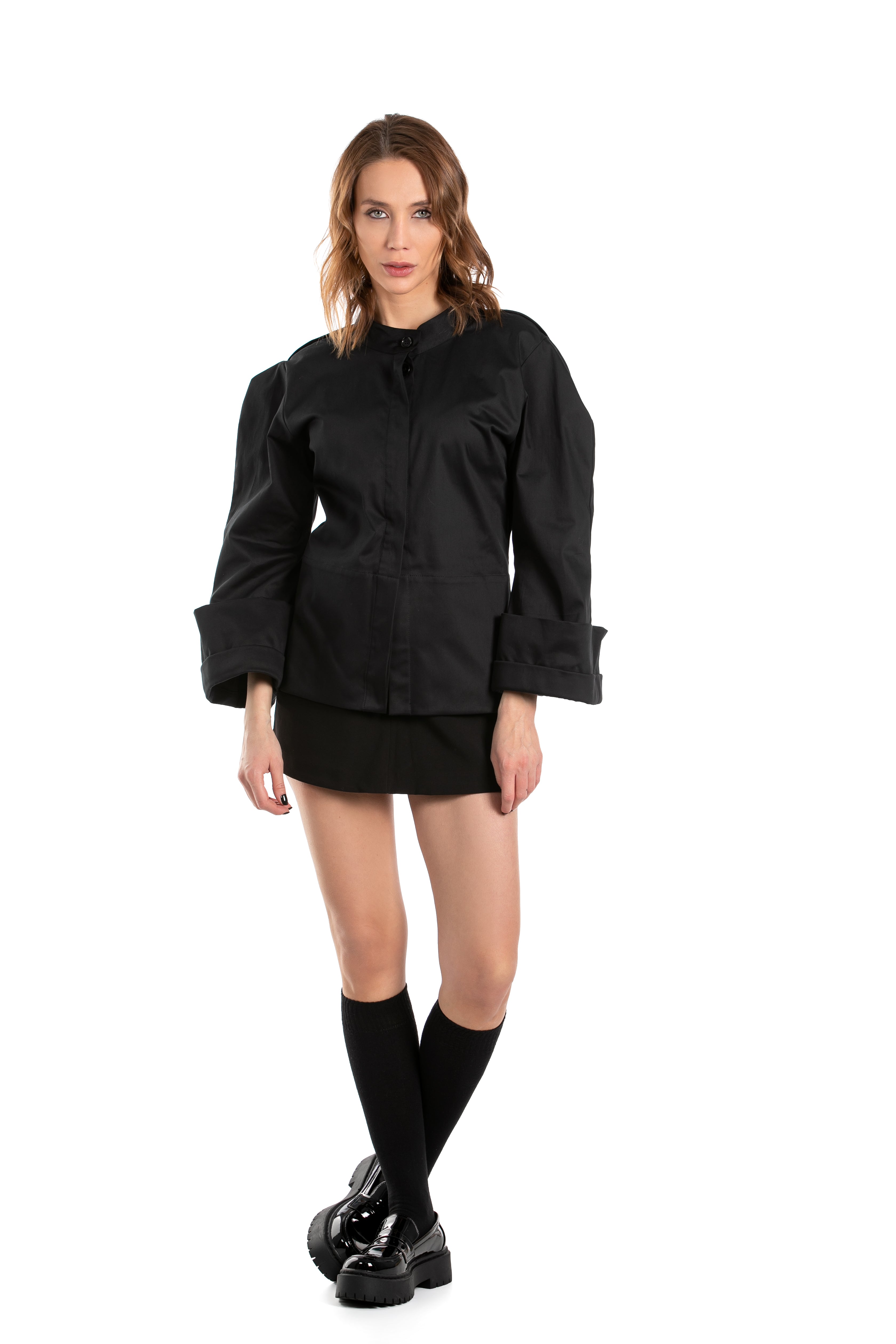 Jacket With Oversized Cuffs