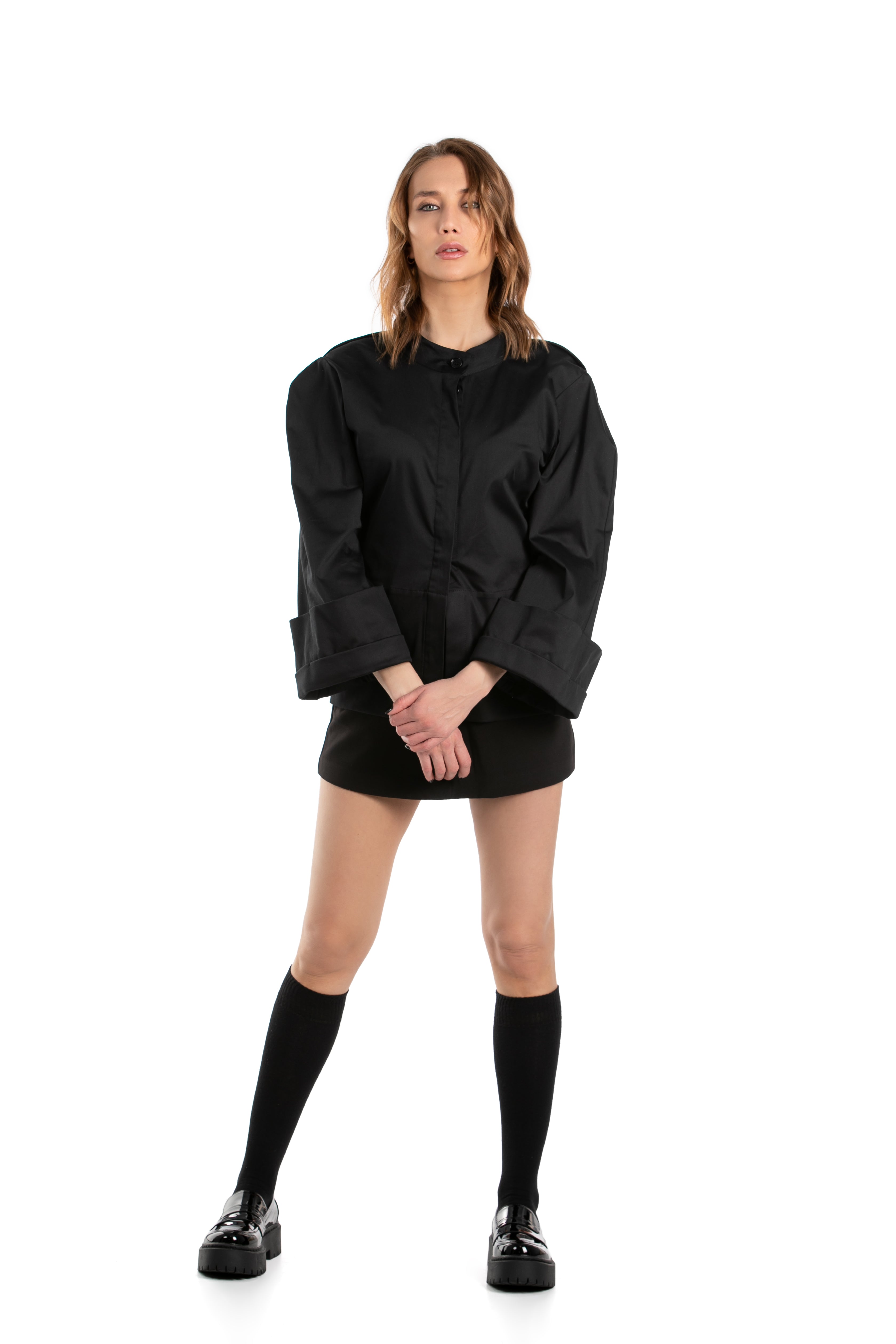 Jacket With Oversized Cuffs