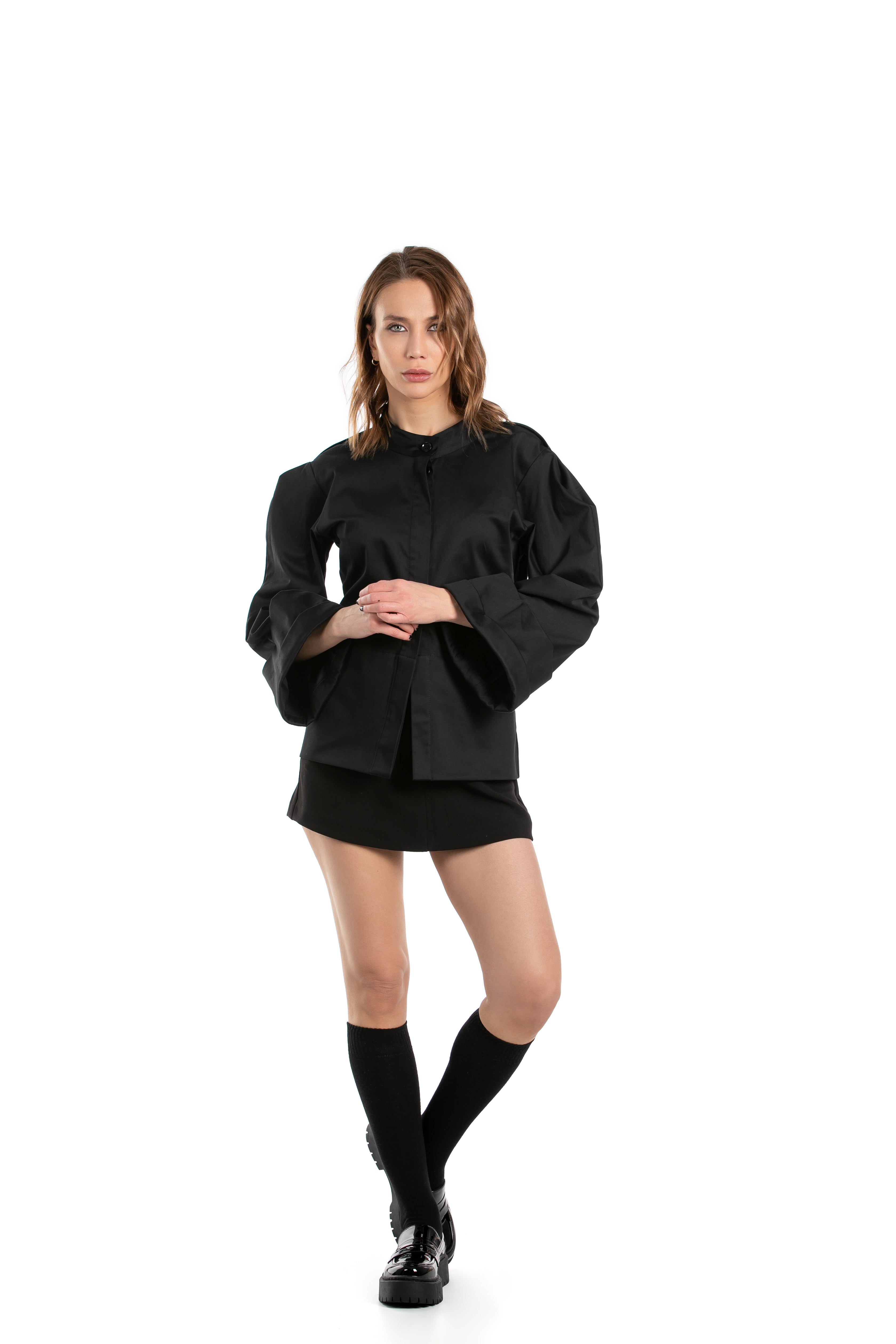 Jacket With Oversized Cuffs