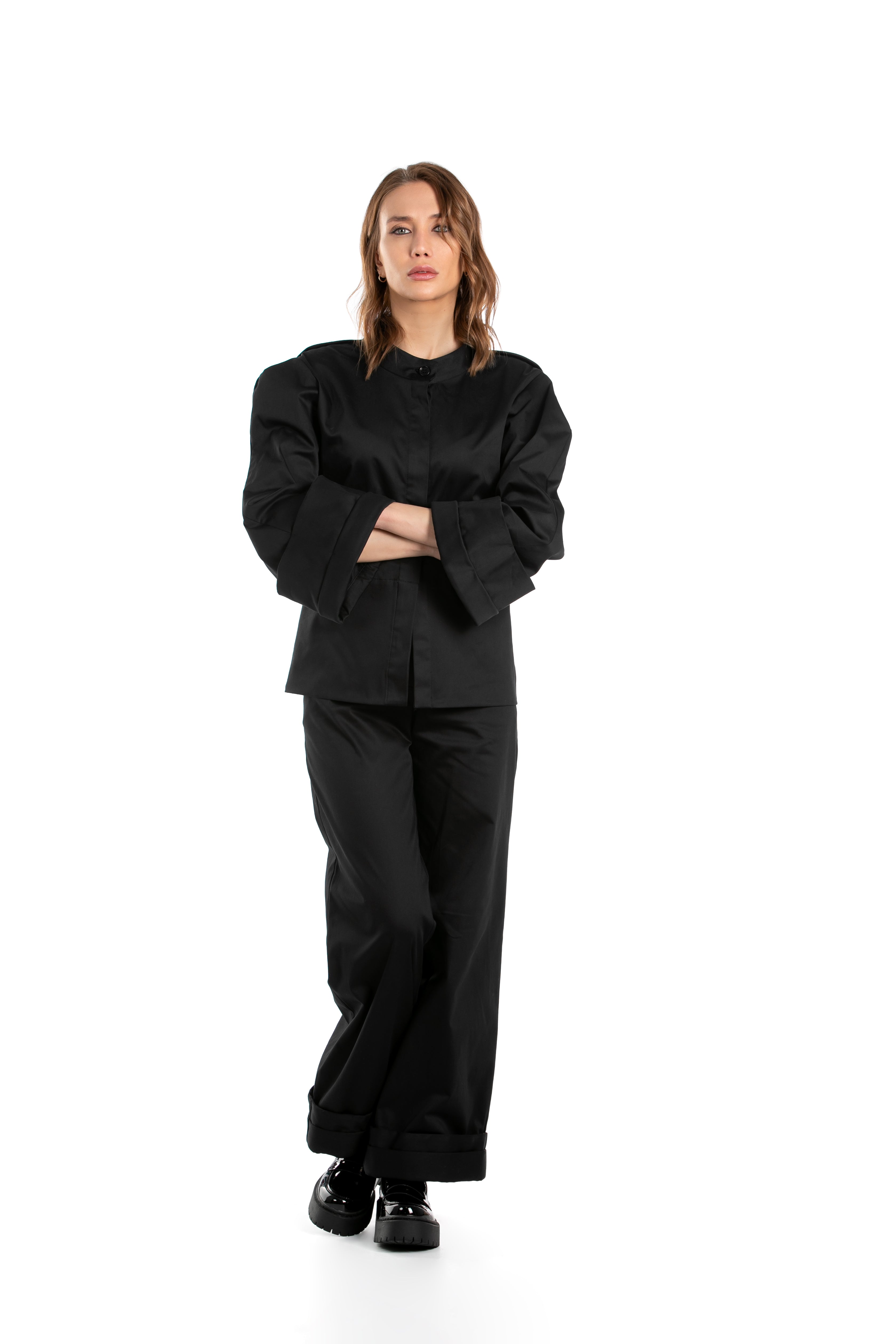 Jacket With Oversized Cuffs