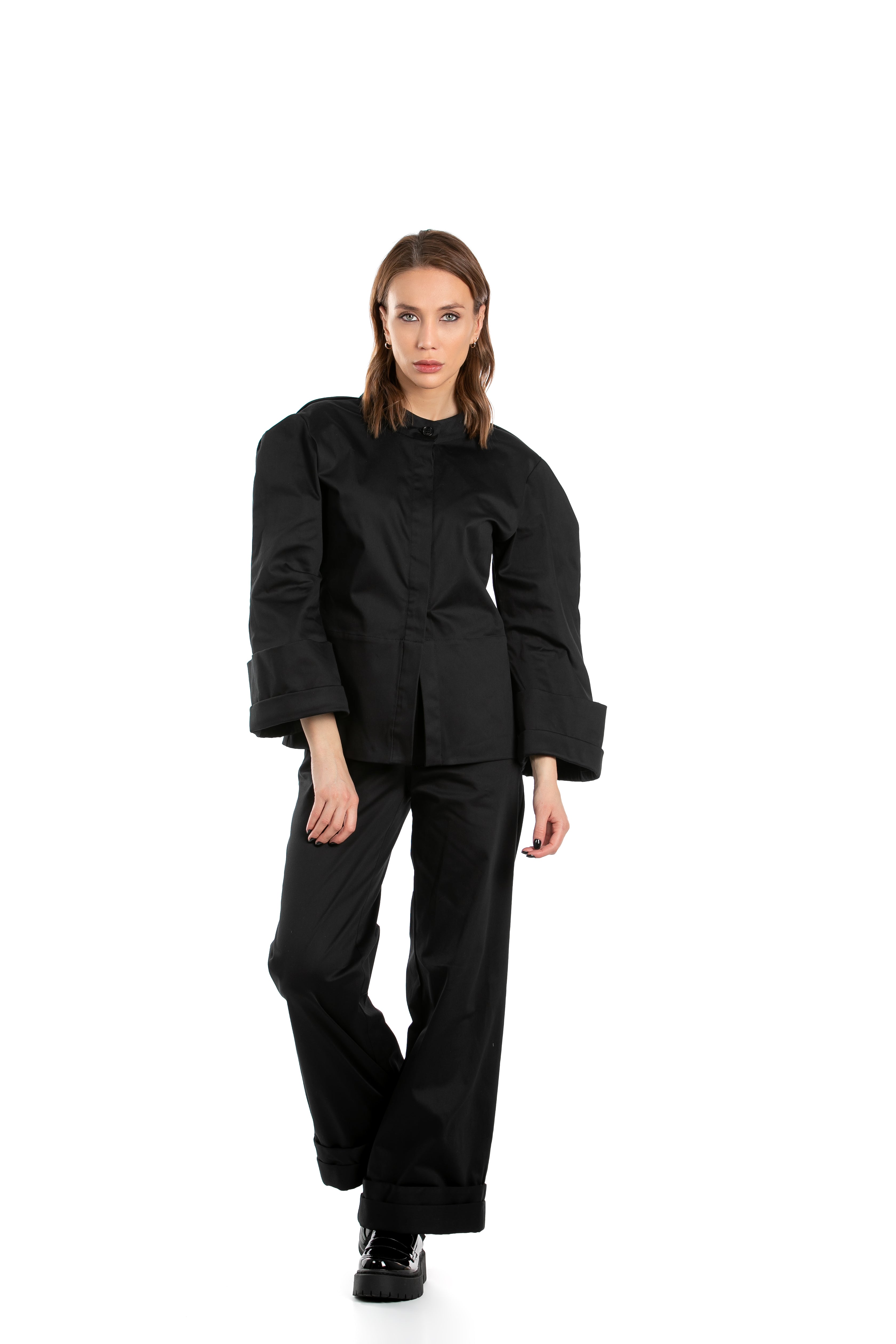 Jacket With Oversized Cuffs