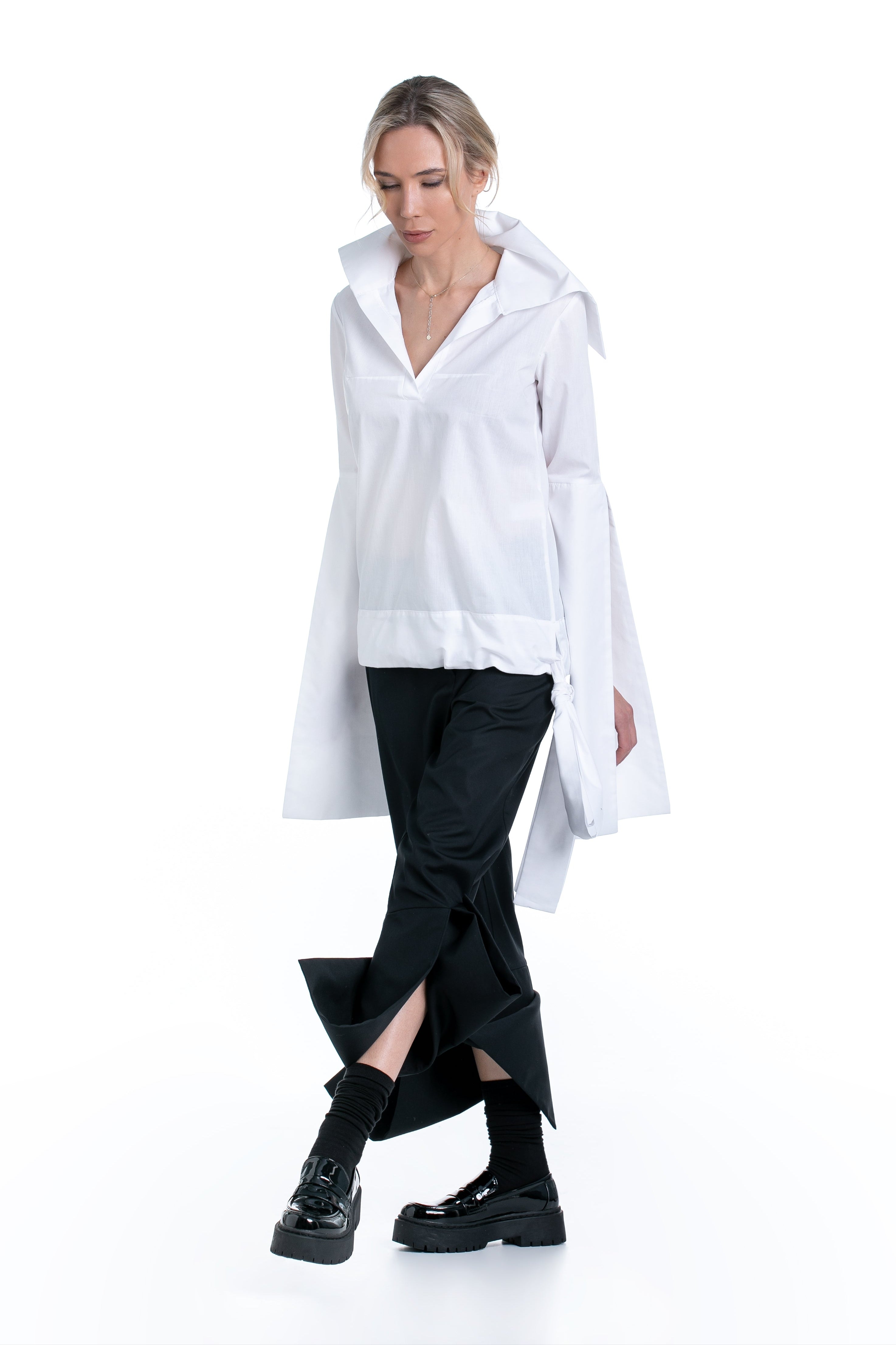 Avant-garde Pants with Oversized Cuffs