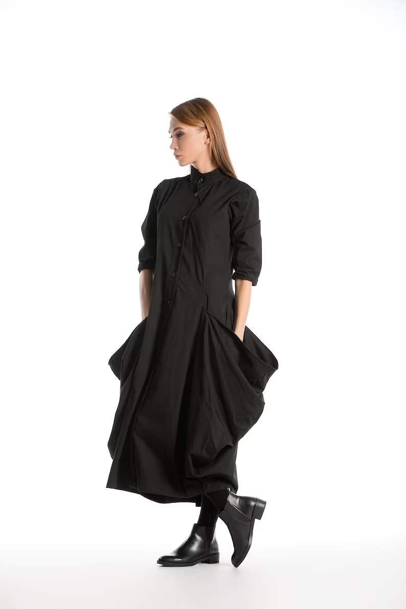 Long Dress with Oversized Pockets