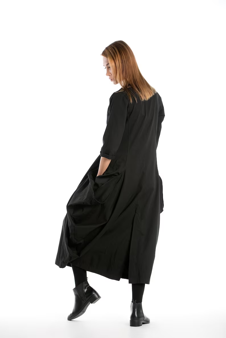 Long Dress with Oversized Pockets