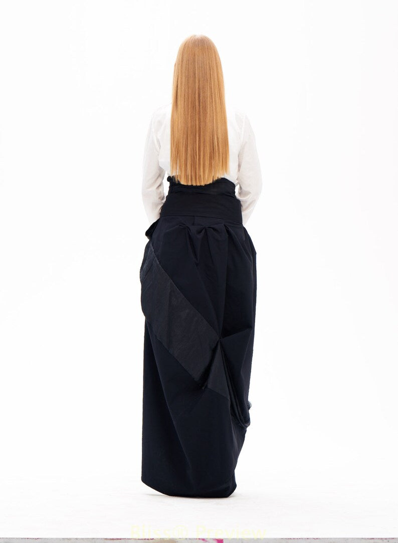 High Waist Maxi Skirt with Belt