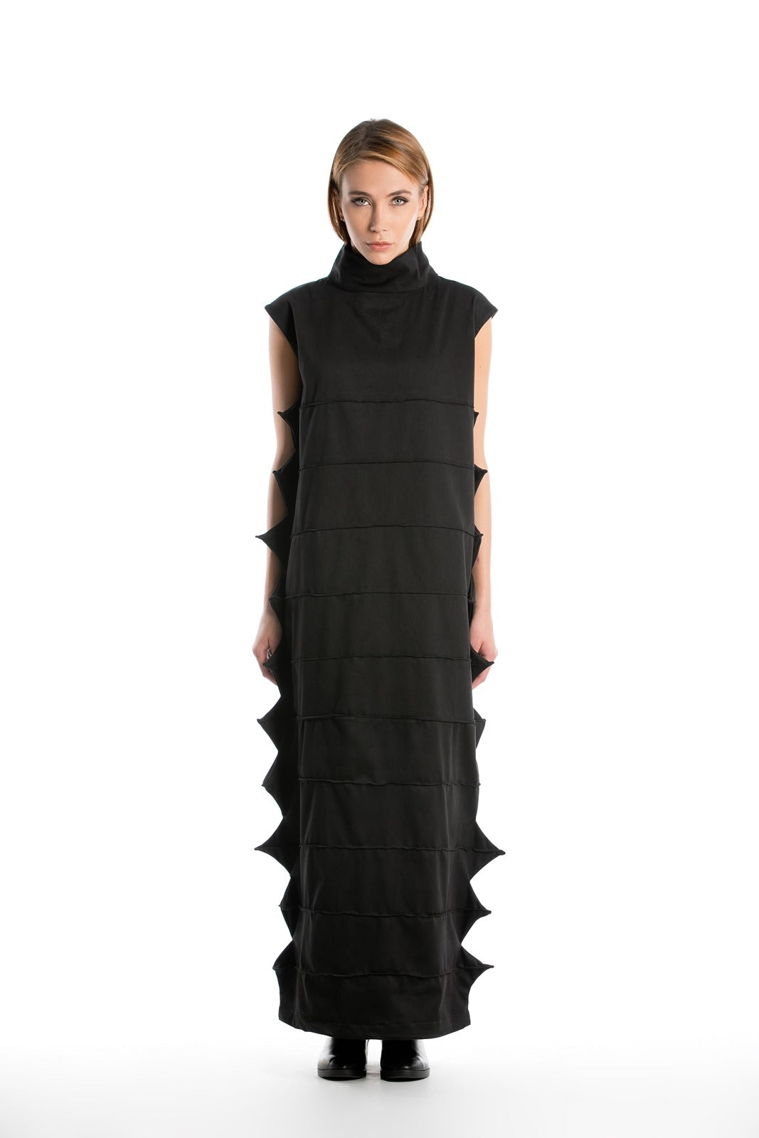 Long Deconstructed Black Dress