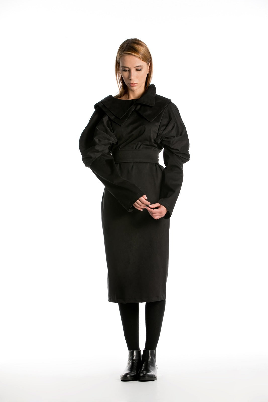 Long Coat with Double Collar