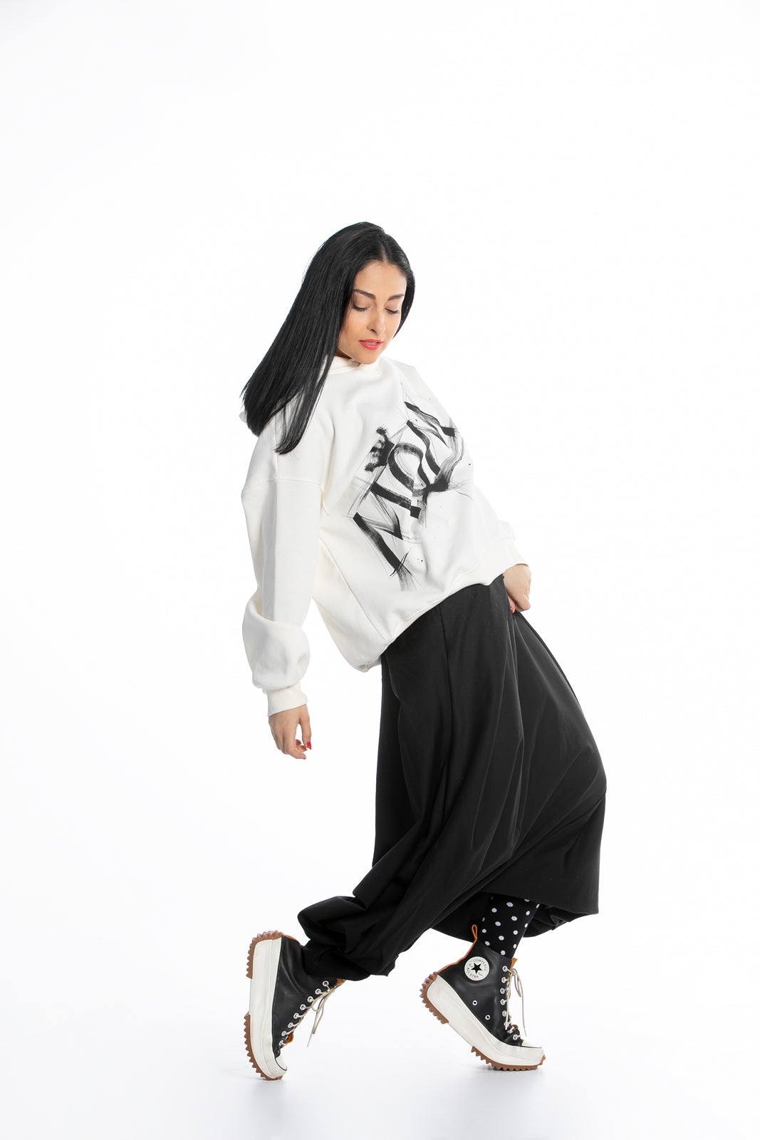 Deconstructed Pants in Black