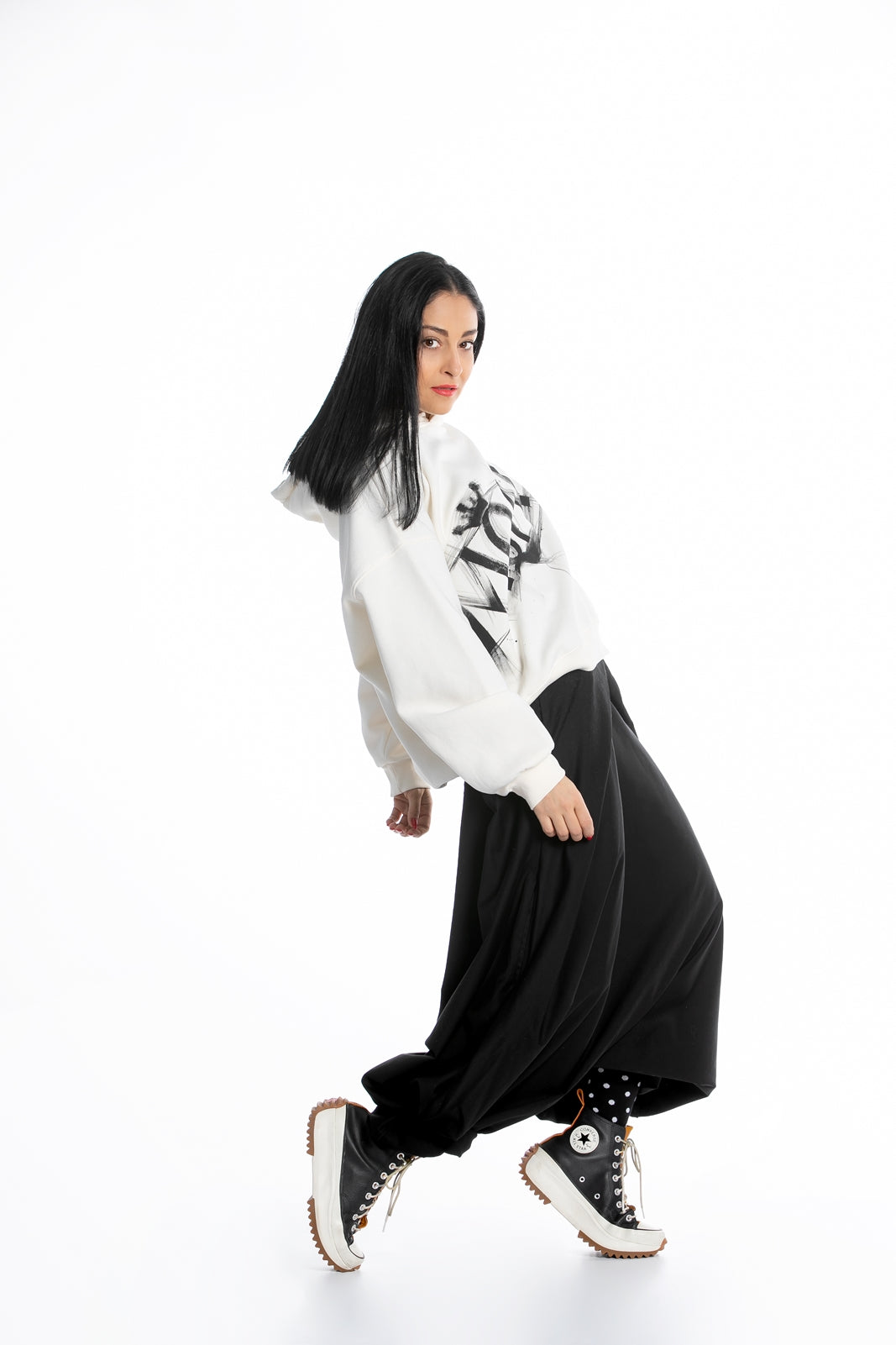 Deconstructed Pants in Black