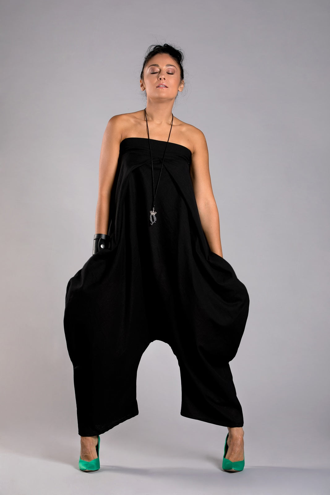 Sleeveless Cotton Jumpsuit