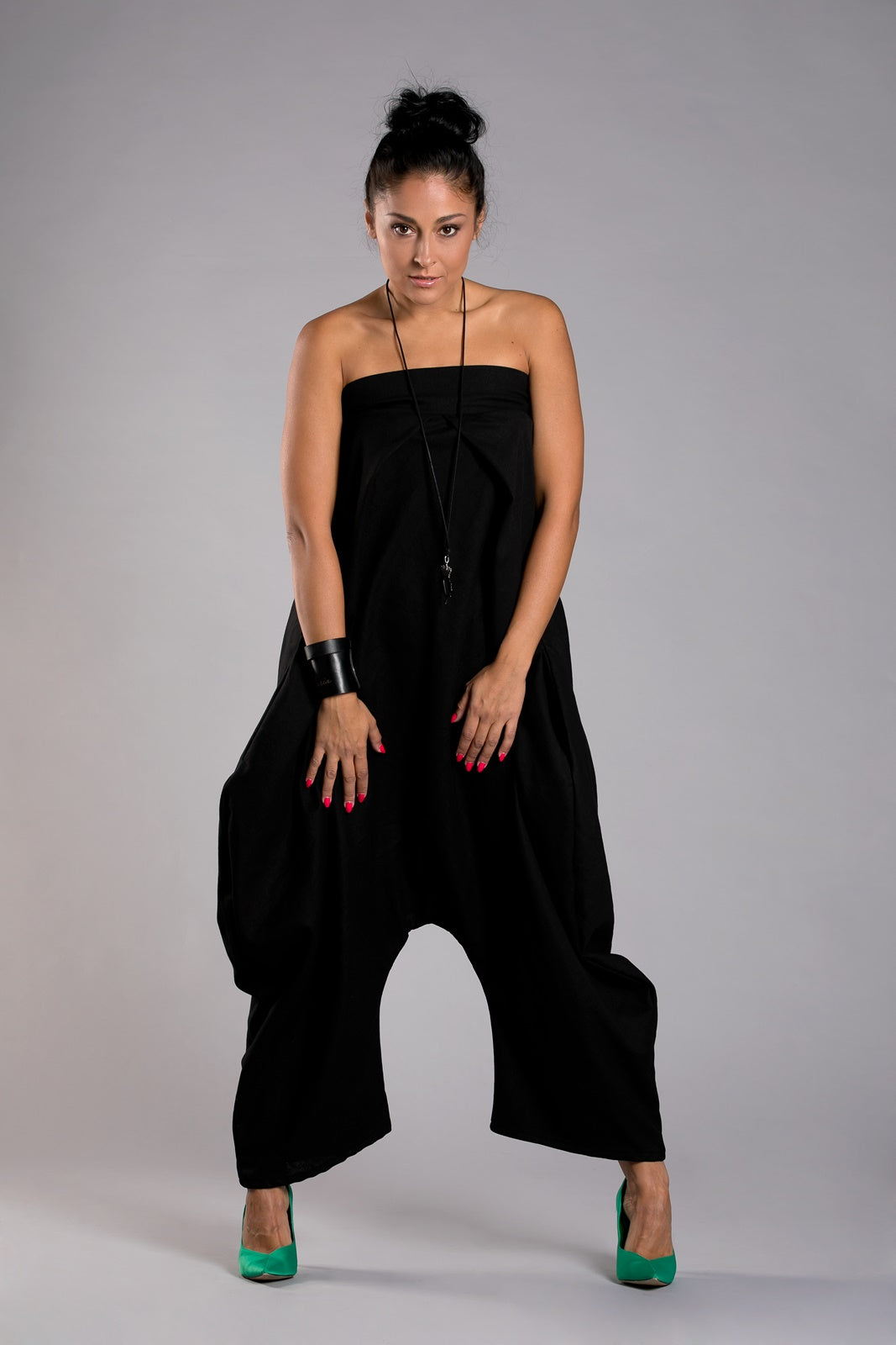 Sleeveless Cotton Jumpsuit