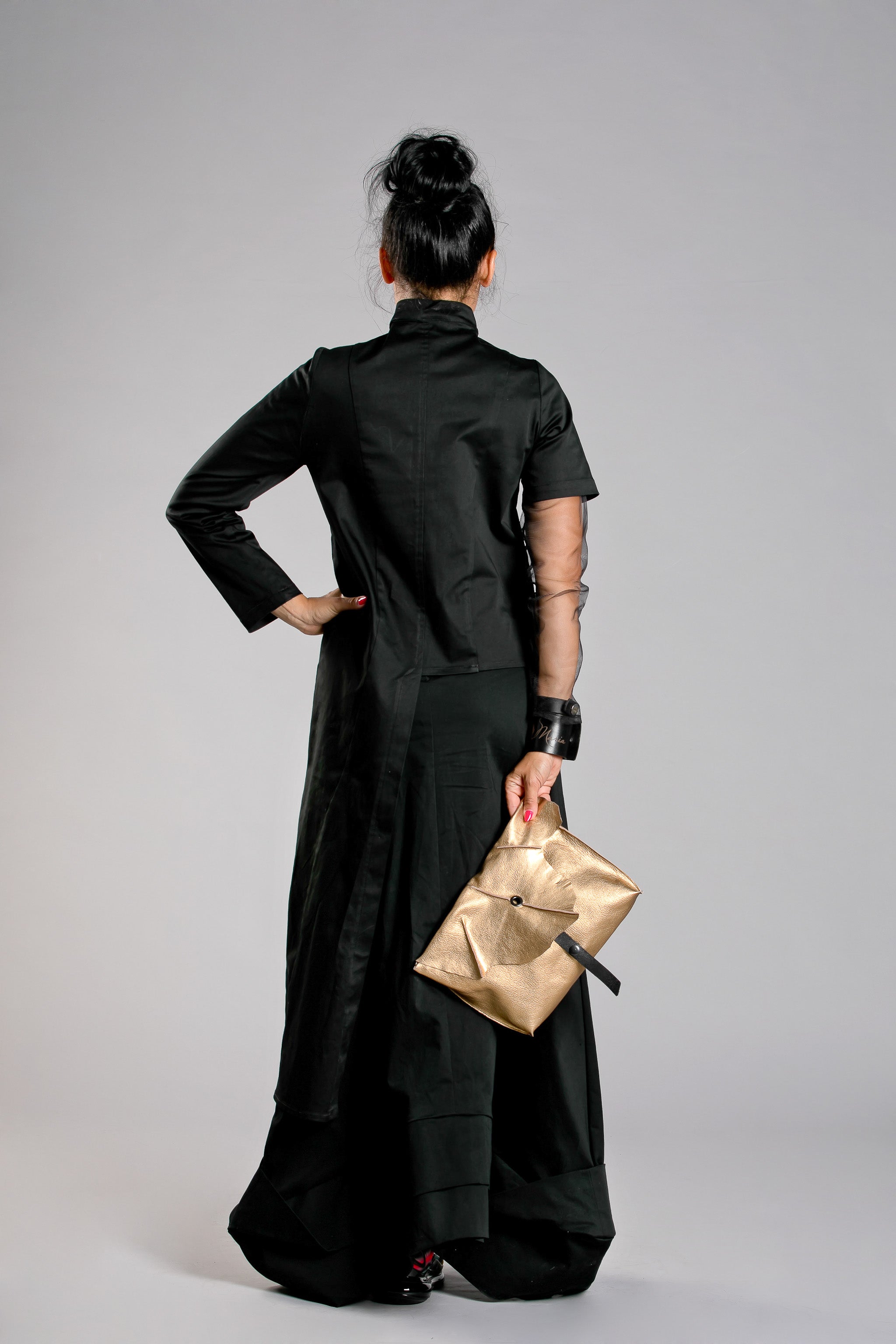 Maxi Jacket with Mesh Sleeve