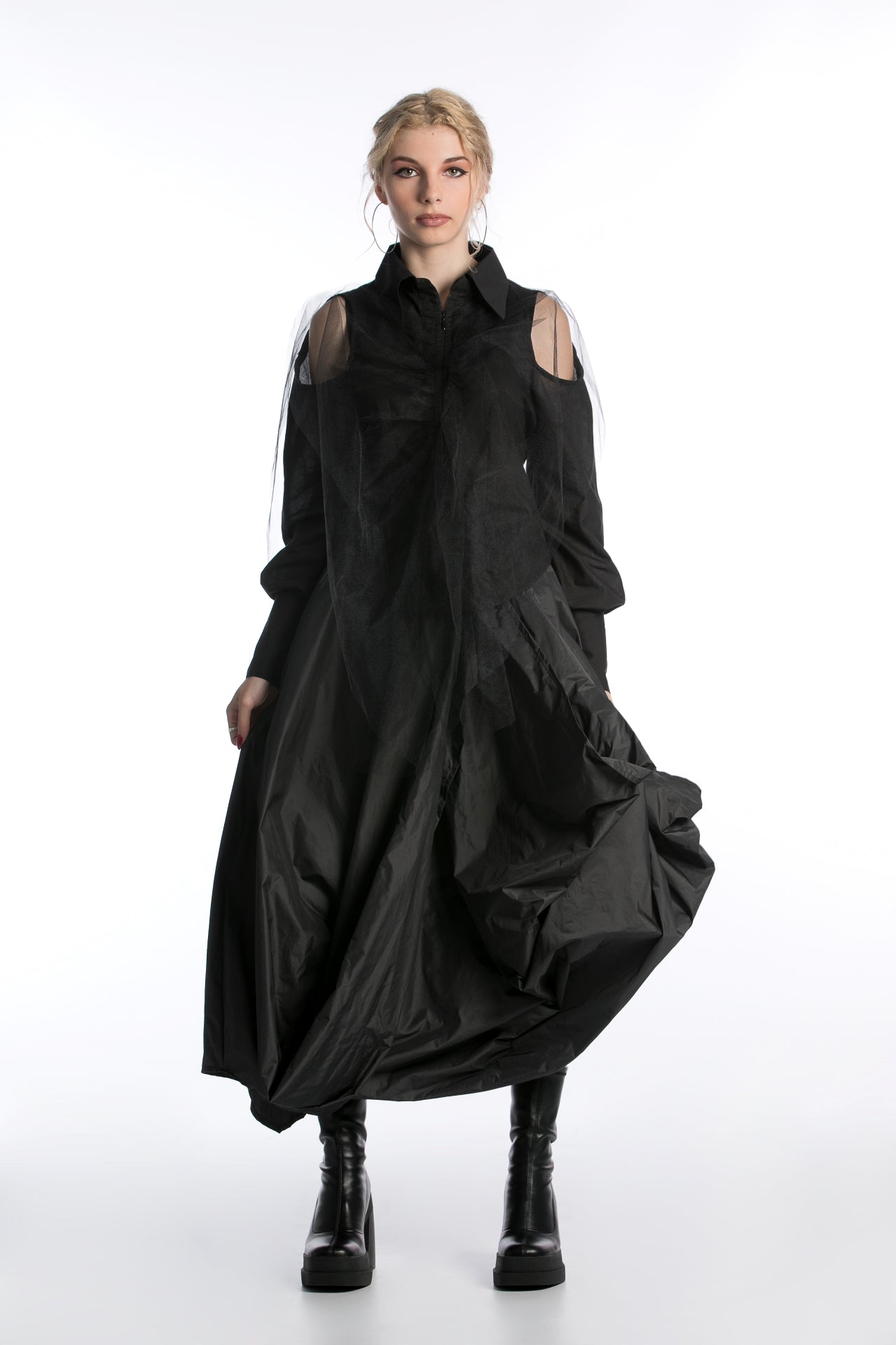 Asymmetrical Taffeta Skirt