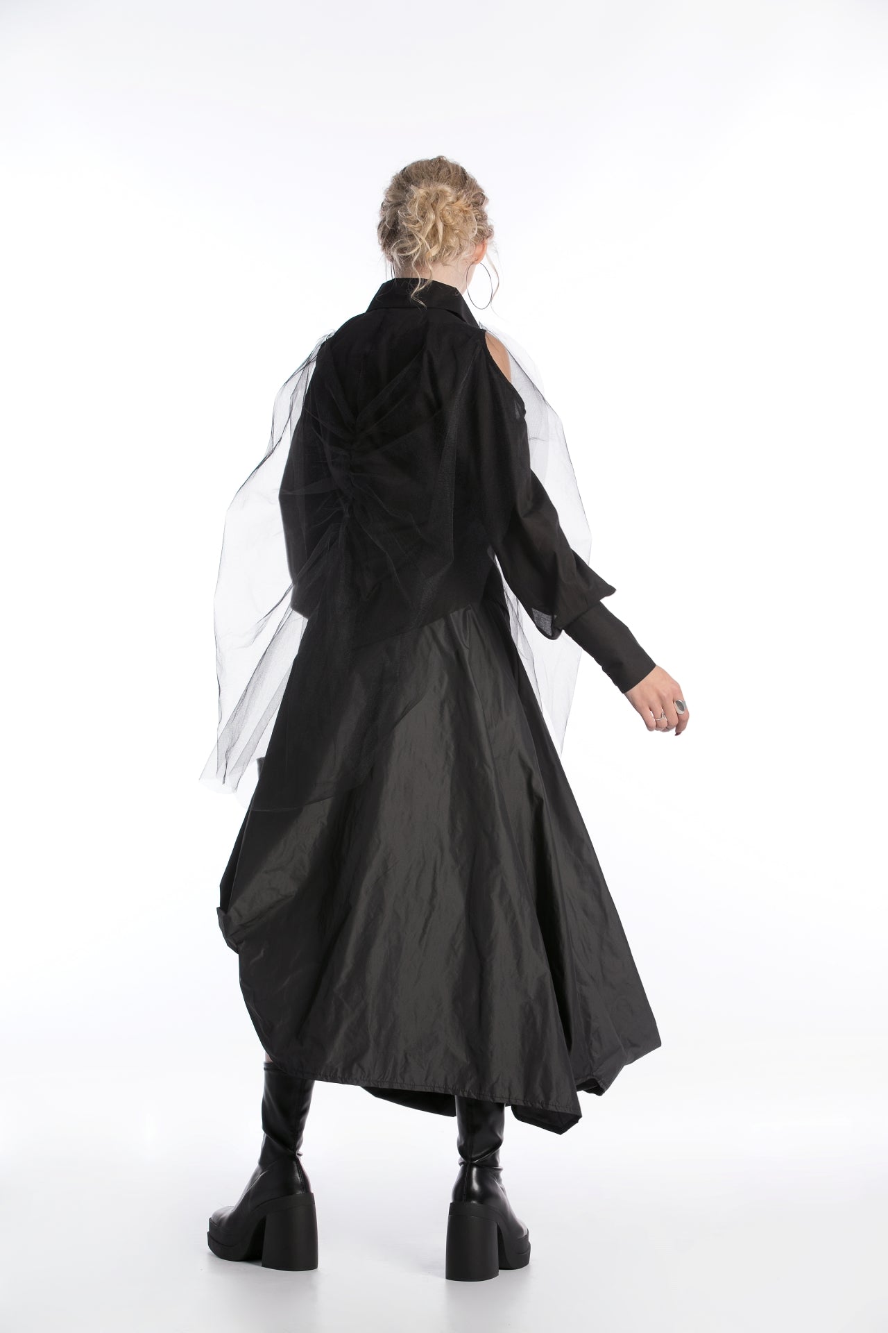 Asymmetrical Taffeta Skirt