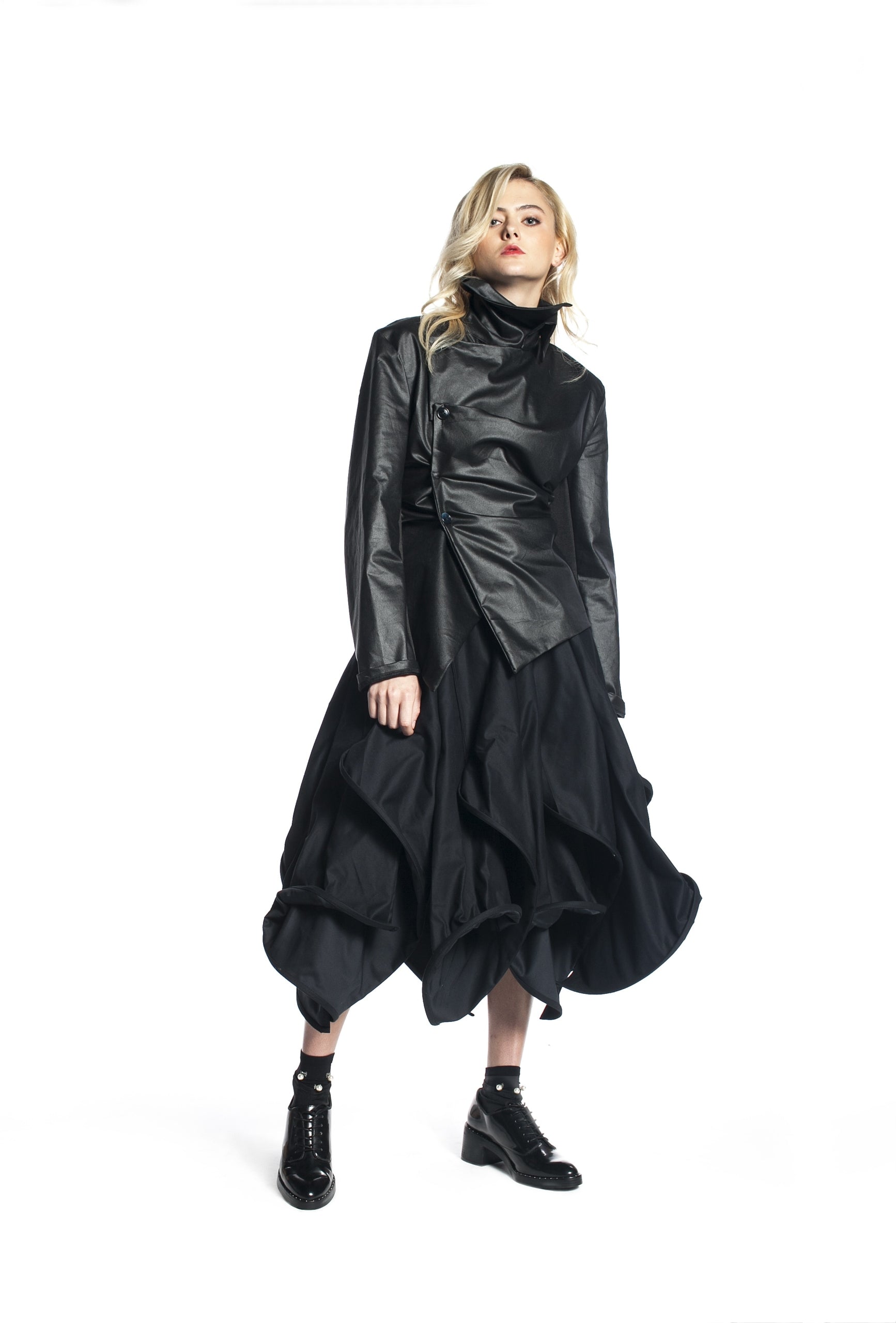 High Neck Asymmetrical Jacket