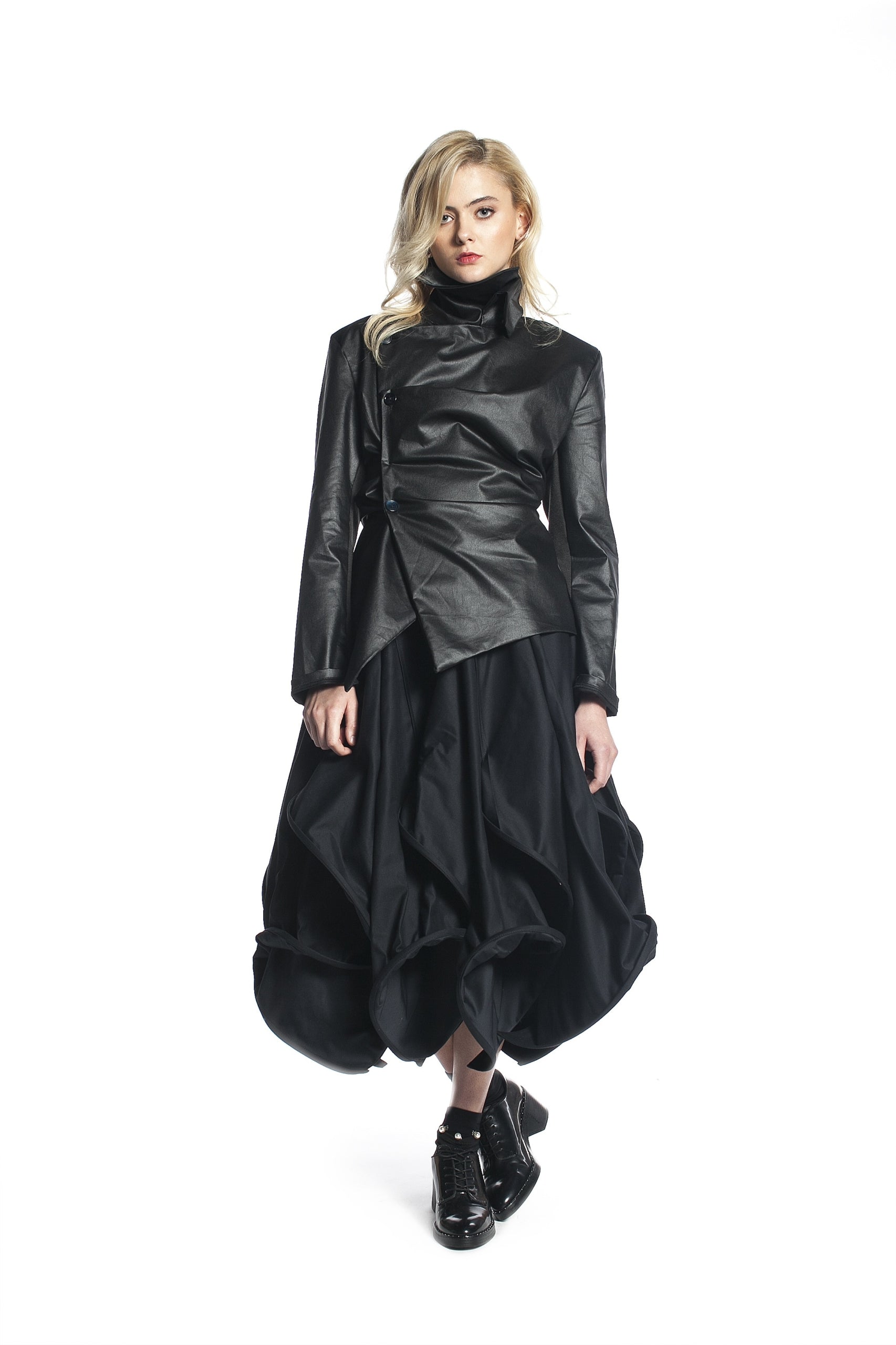 High Neck Asymmetrical Jacket