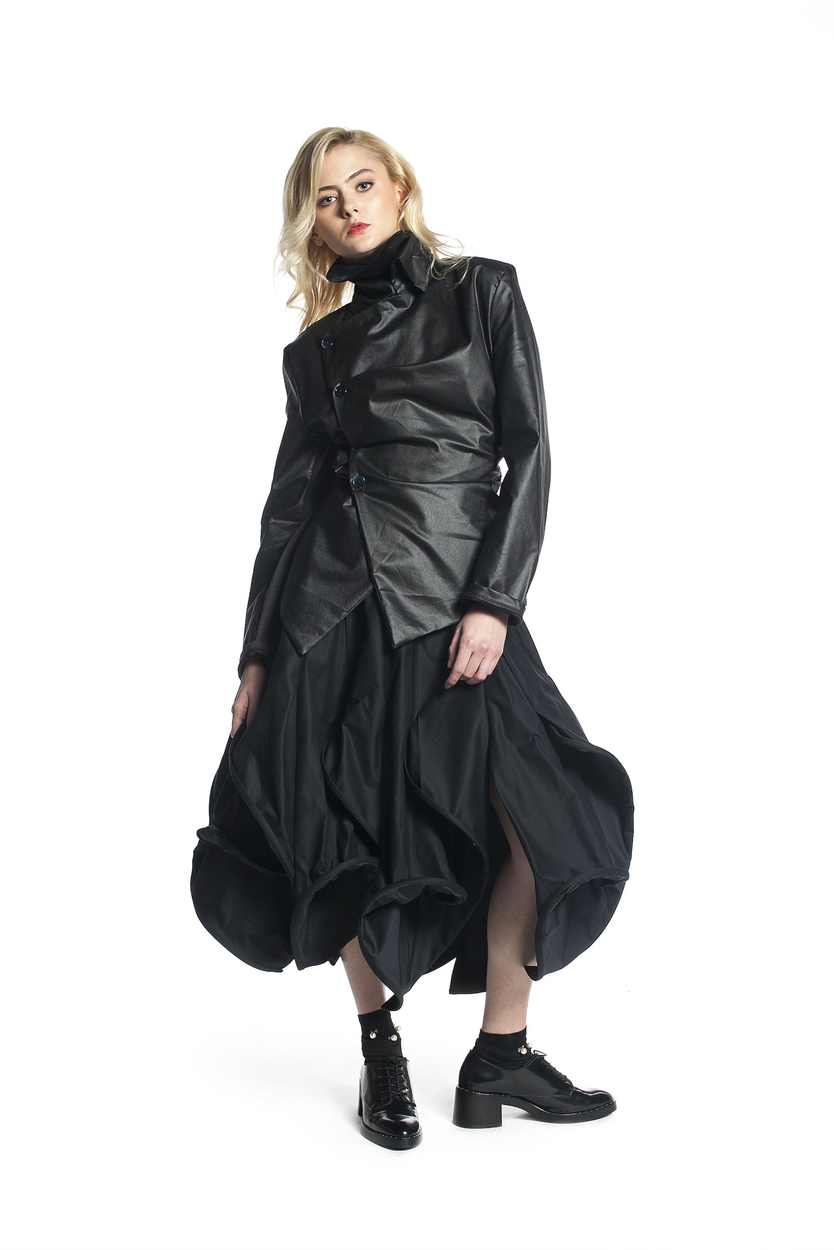 High Neck Asymmetrical Jacket