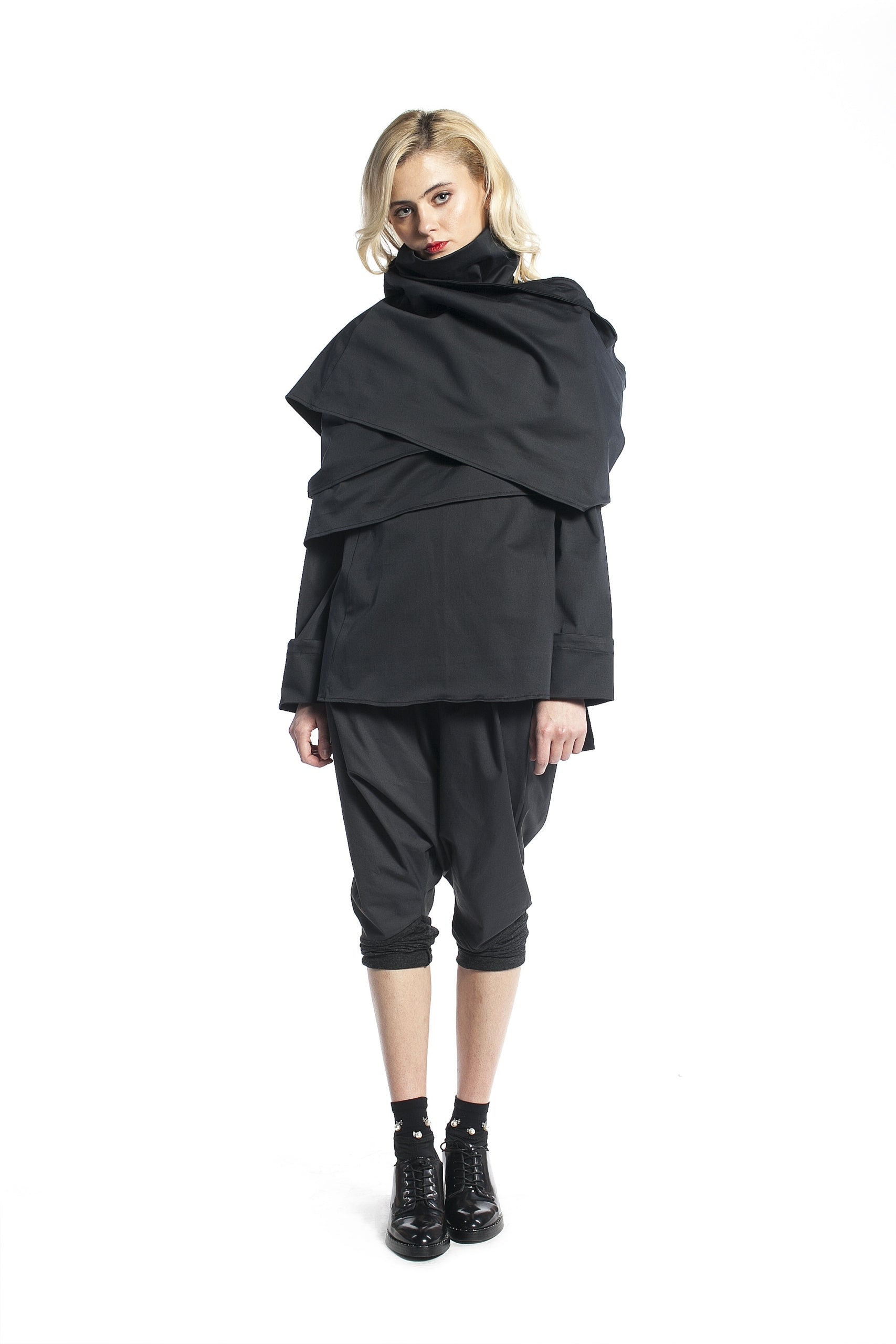 High Neck Wrap Jacket