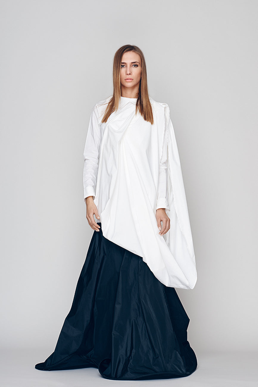 White Asymmetric Shirt