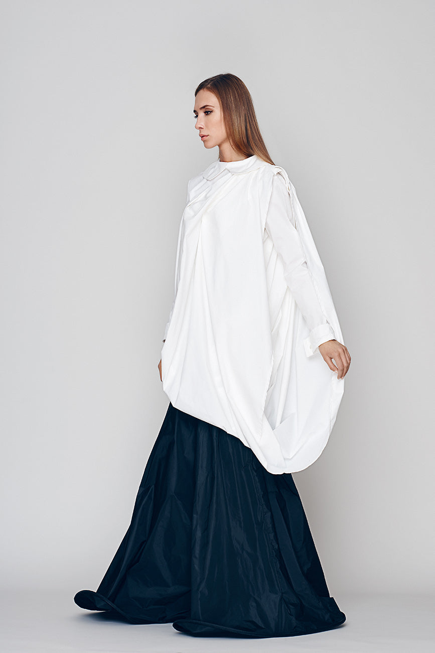 White Asymmetric Shirt