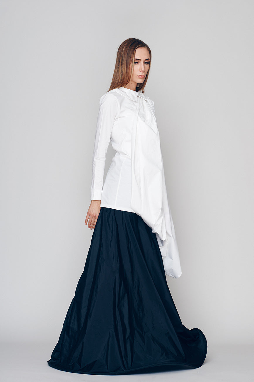 White Asymmetric Shirt
