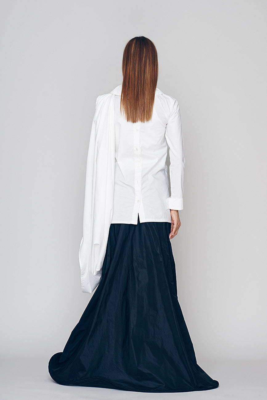 White Asymmetric Shirt