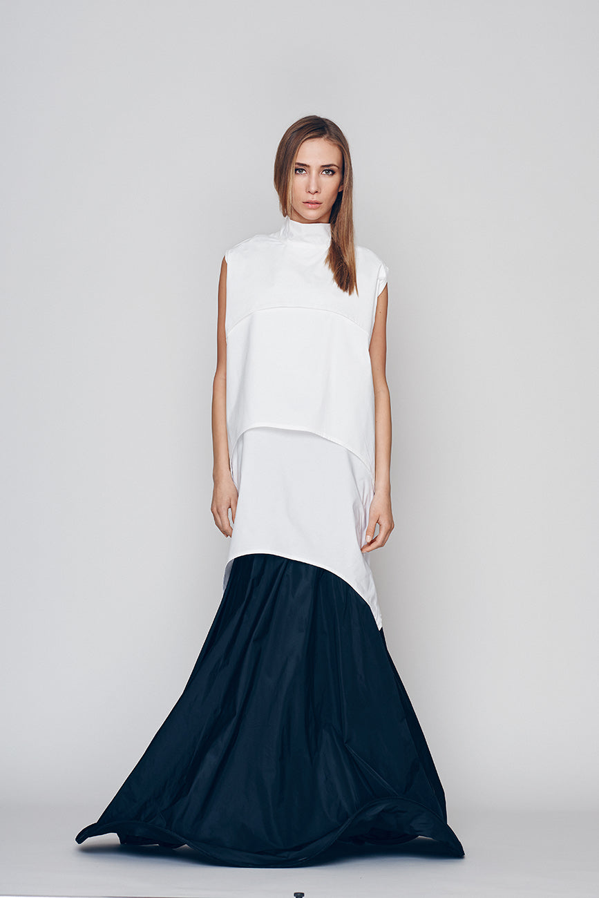 Sleeveless Turtleneck Tunic Shirt