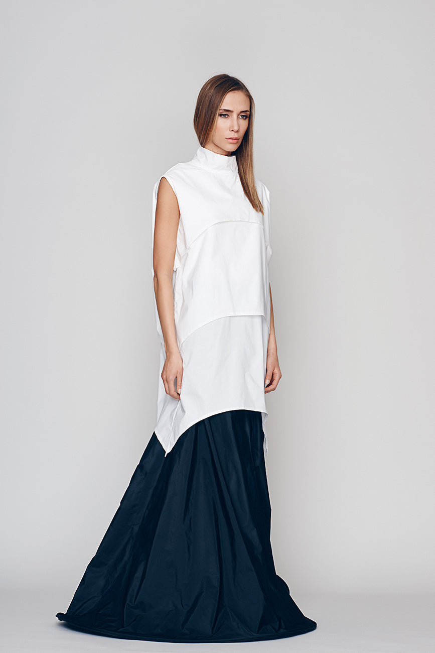 Sleeveless Turtleneck Tunic Shirt