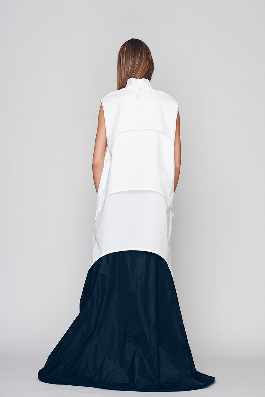 Sleeveless Turtleneck Tunic Shirt