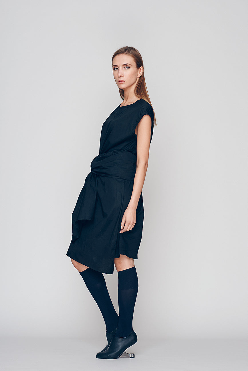 Navy Blue Wrap Dress