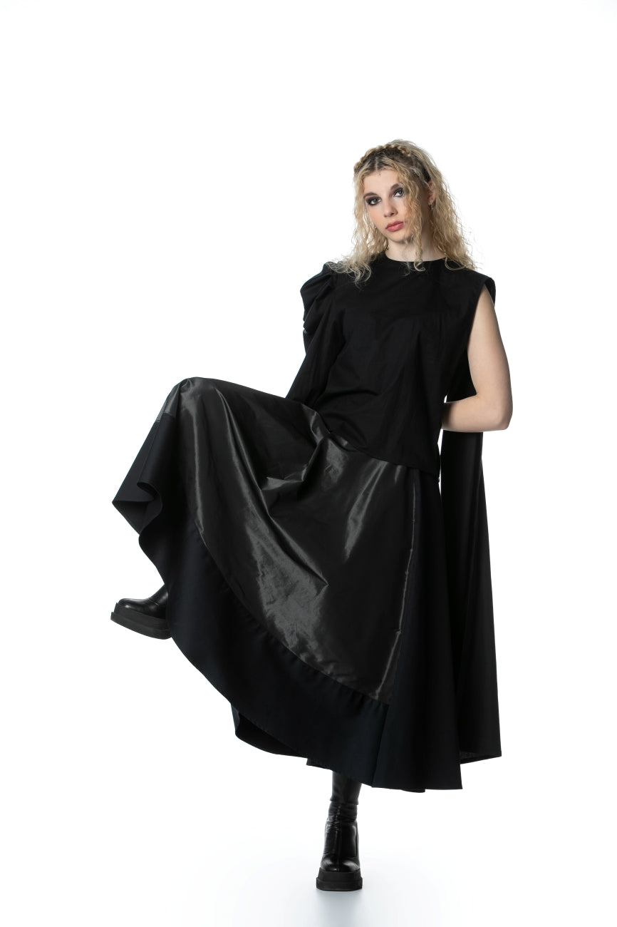 Cotton and Taffeta Skirt