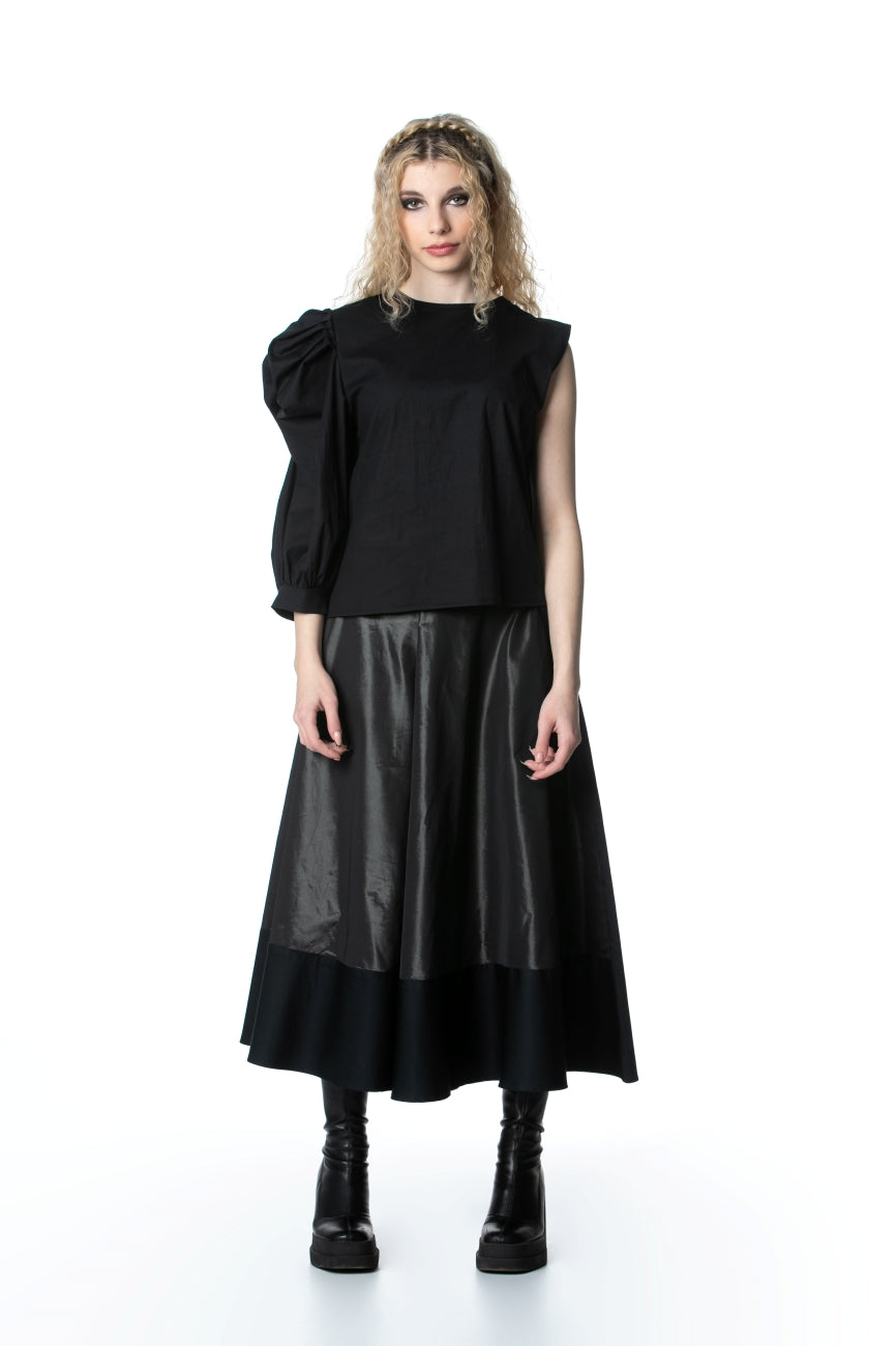 Cotton and Taffeta Skirt