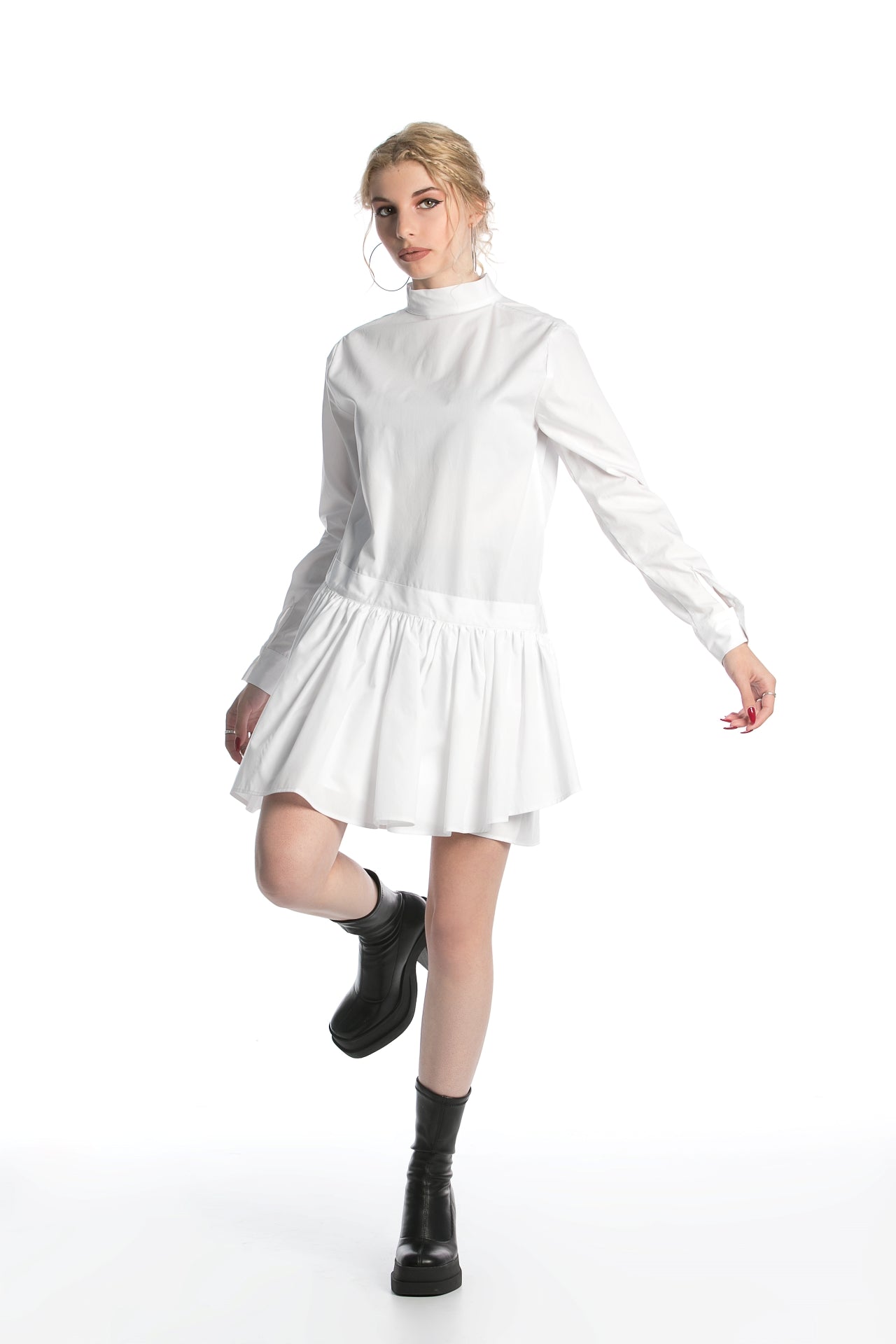 Short White Cotton Dress