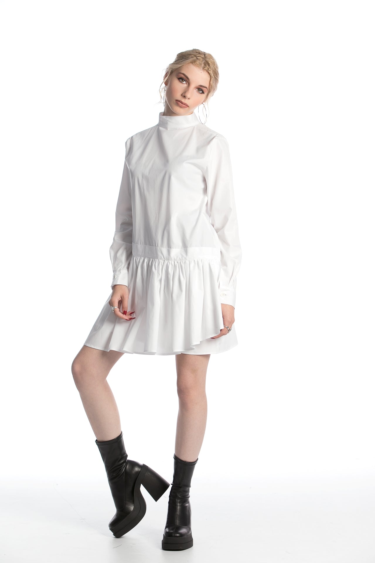 Short White Cotton Dress