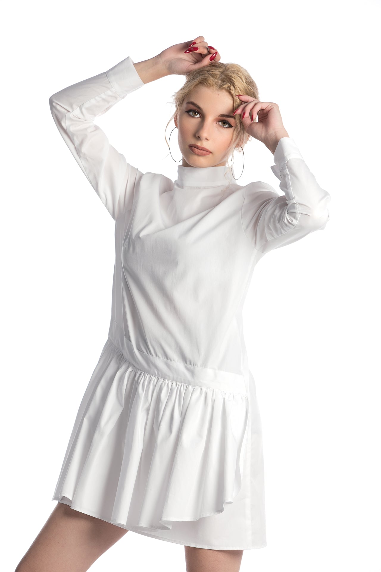 Short White Cotton Dress