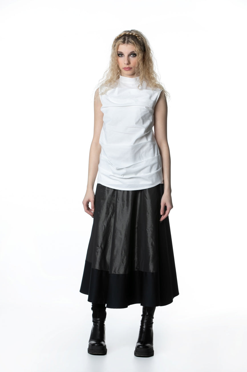 Cotton and Taffeta Skirt