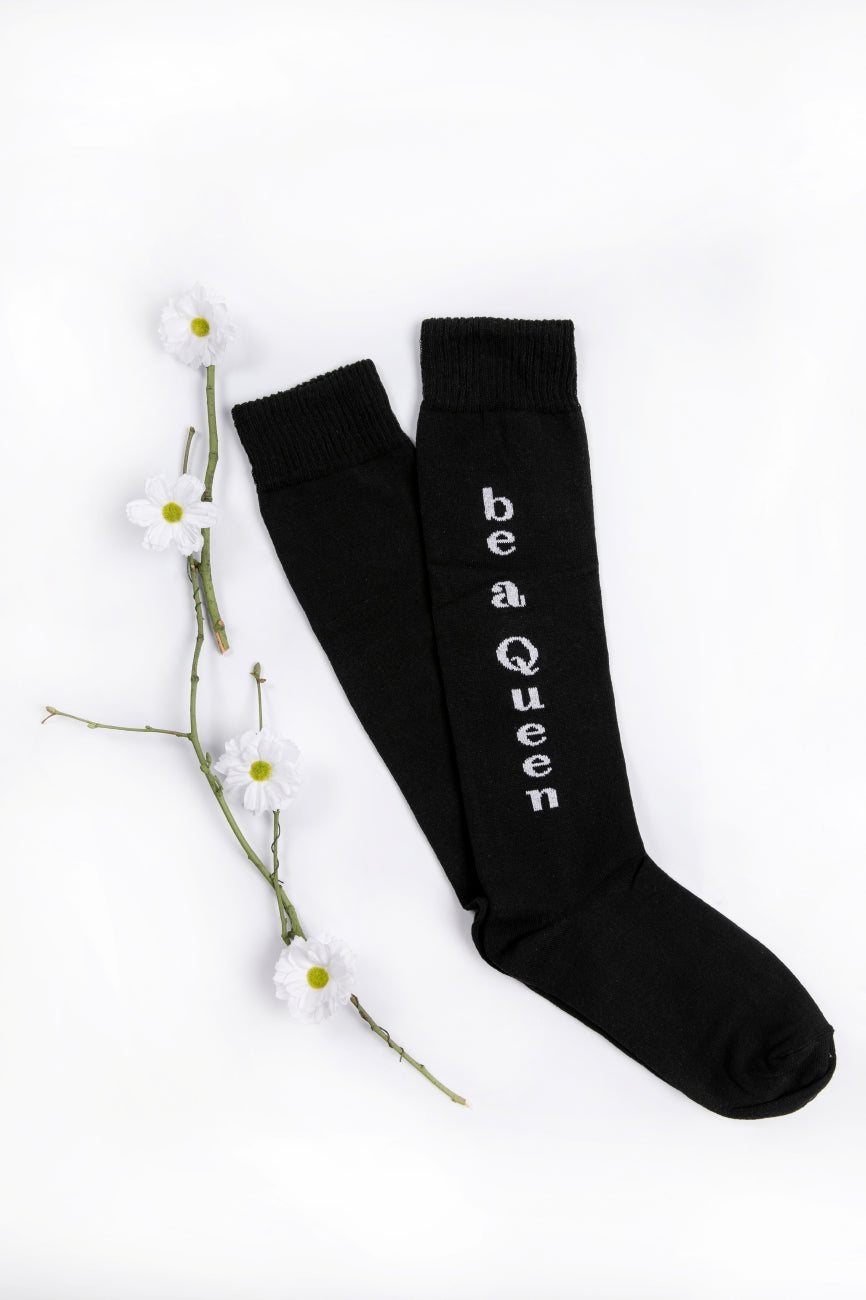 Be A Queen Socks White