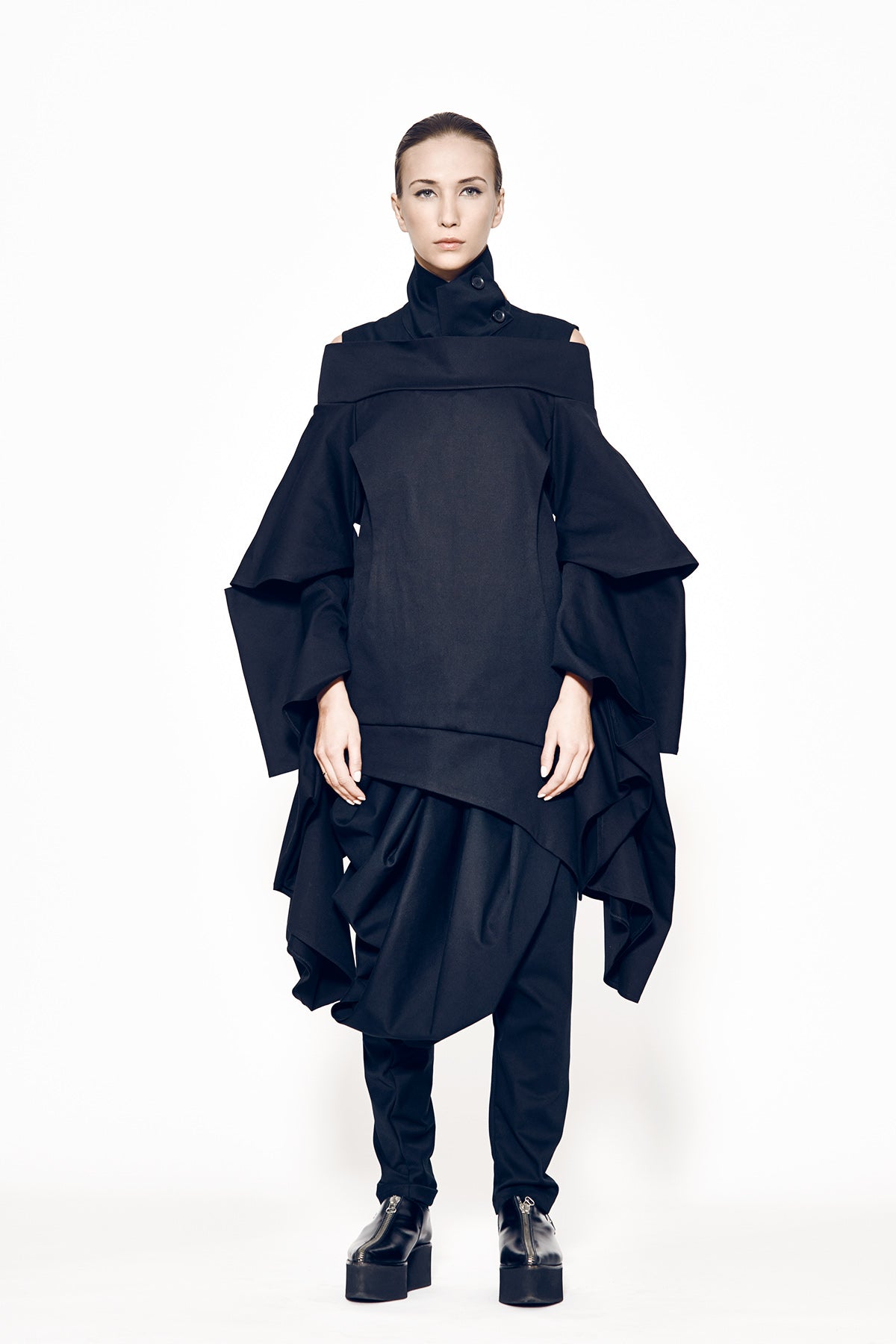 Black Asymmetrical Coat