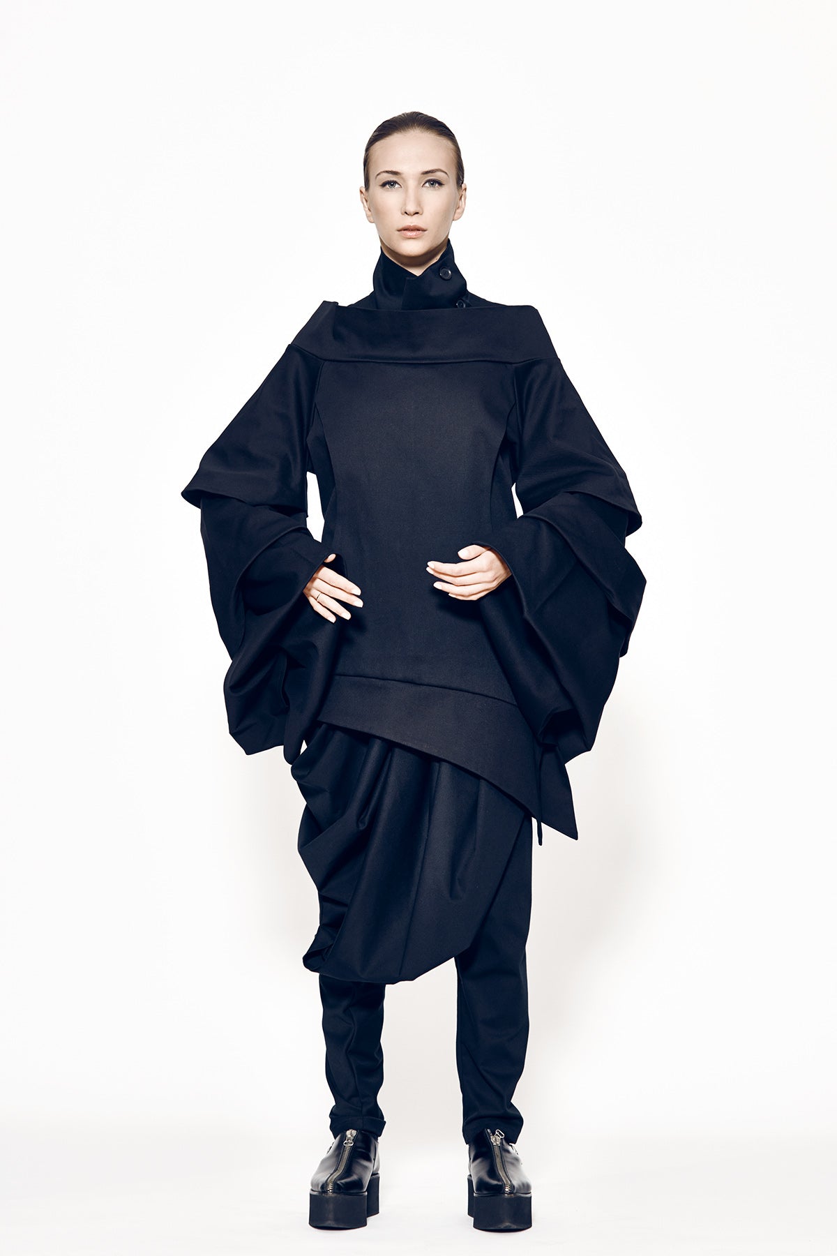 Black Asymmetrical Coat