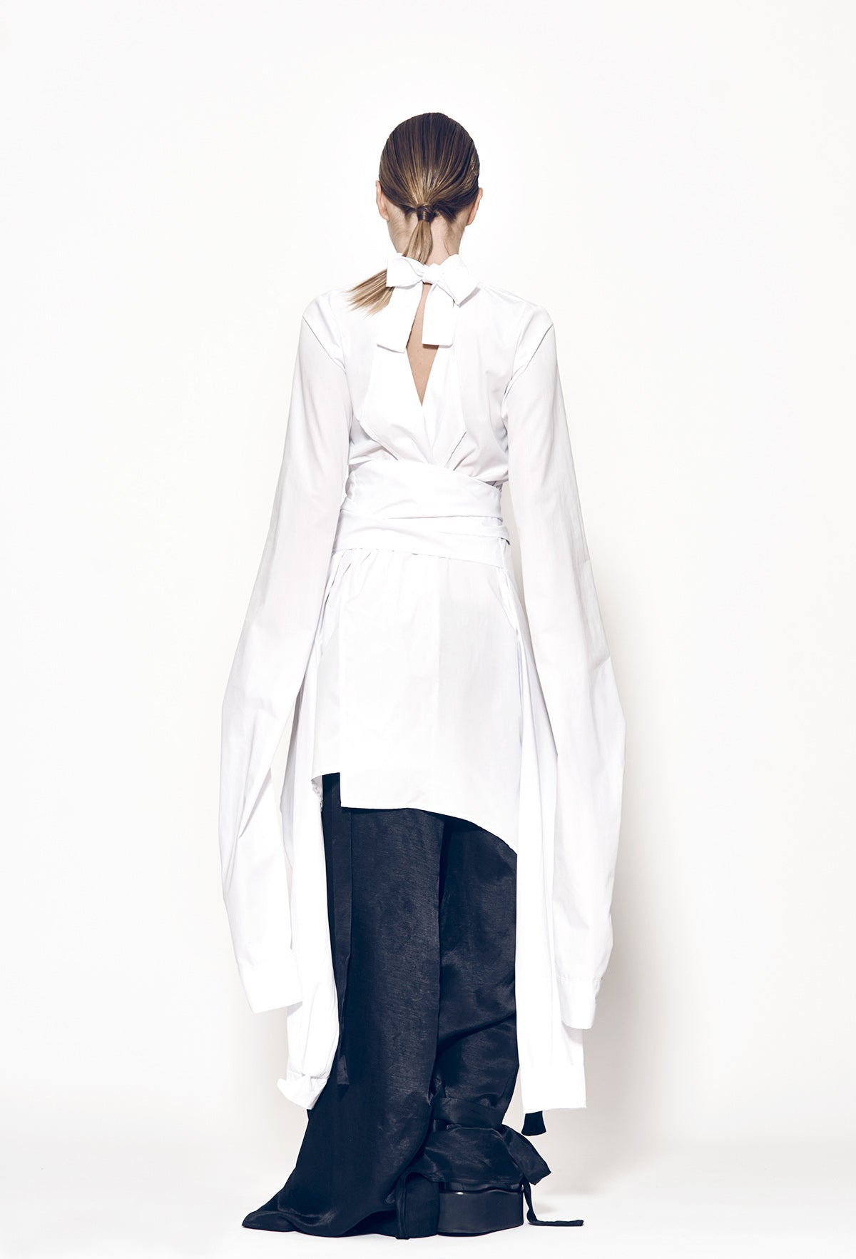 Shirt Dress with Sleeve Belt