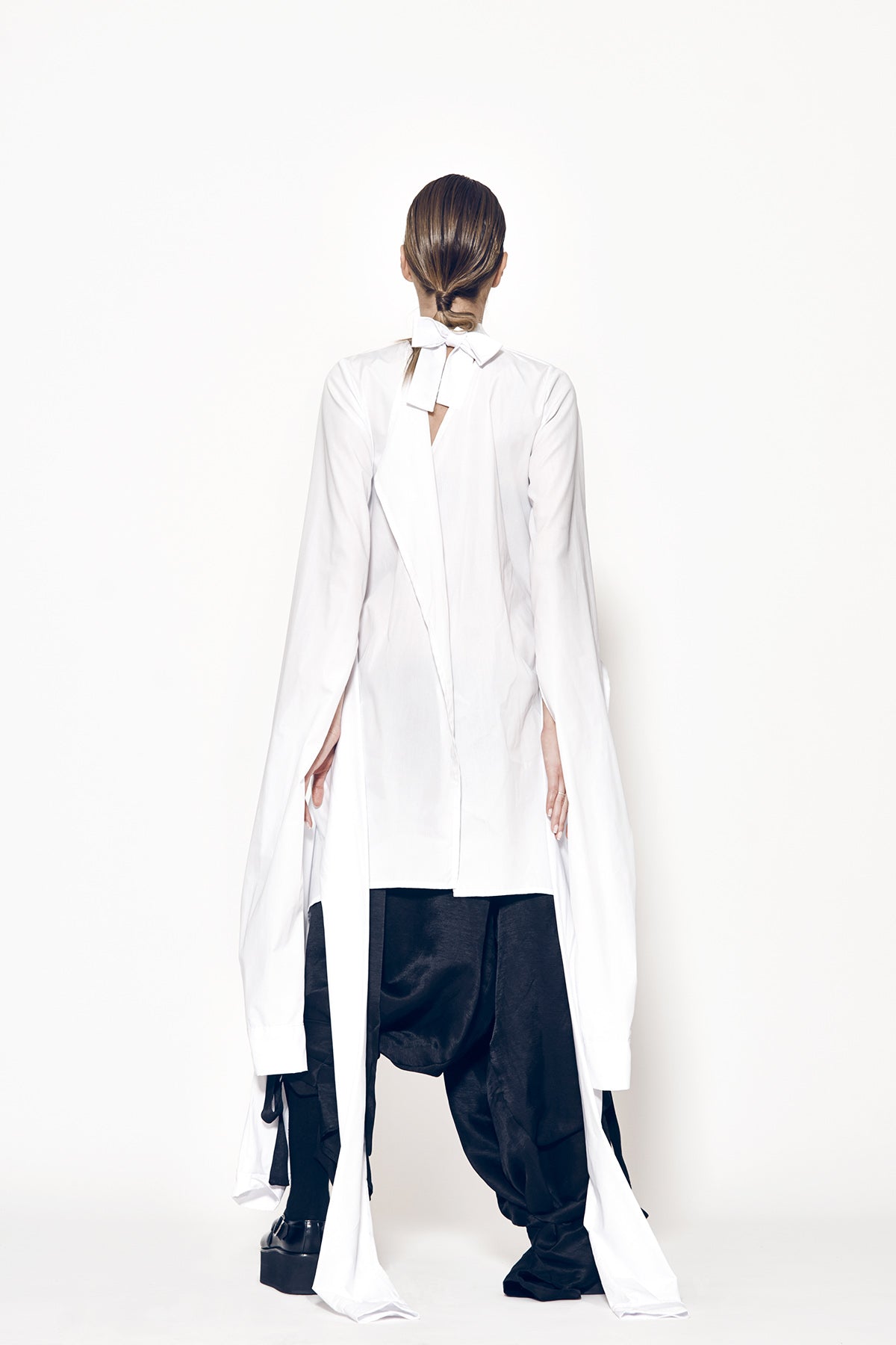 Shirt Dress with Sleeve Belt